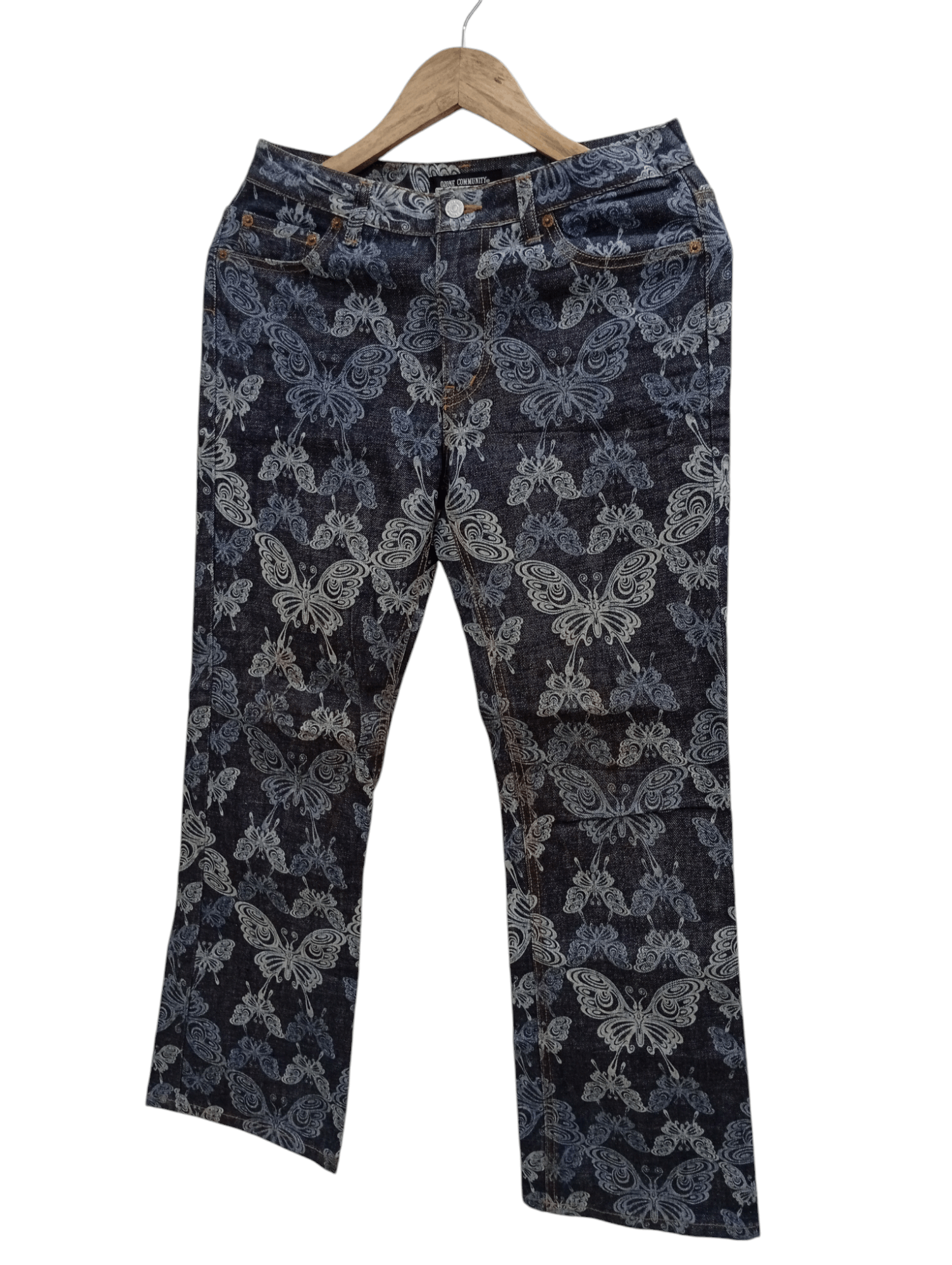 Japanese Brand × Vintage 🔥🔥Ozone Community Full Print Butterfly Motif Pants Jeans Size US 28 / EU 44 - 3 Thumbnail