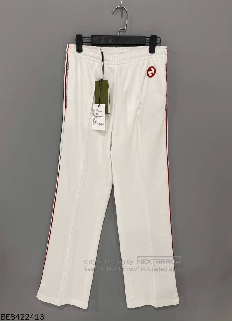 Gucci Gucci Size S Striped elastic straight casual pants Size 42" / US 20 - 1 Thumbnail