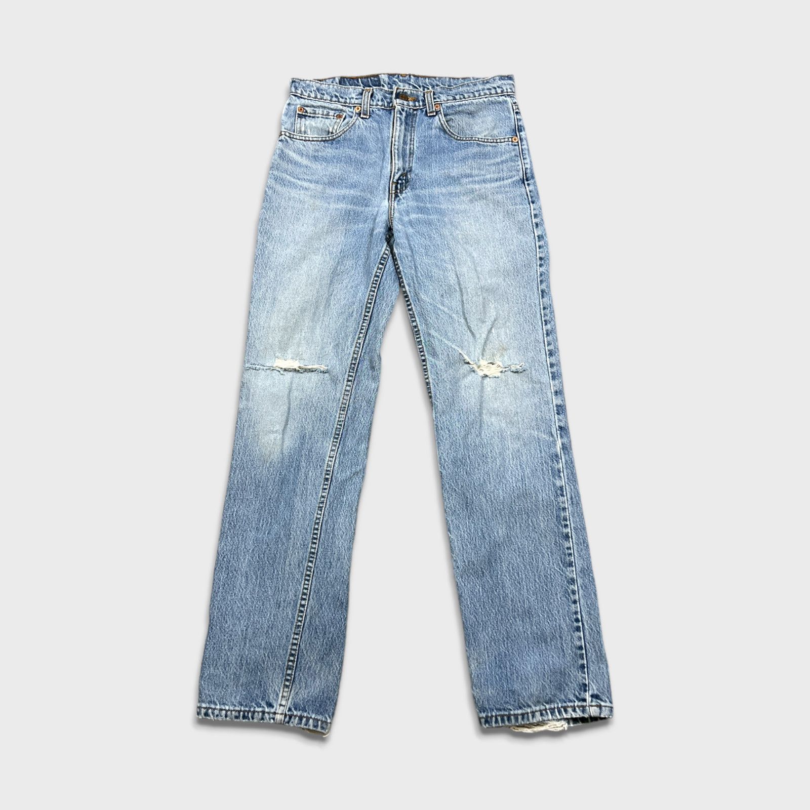 Levi's × Vintage VTG 90s Levi's 516 Slim Fit Straight Thrashed Jeans 32x32 Size US 32 / EU 48 - 1 Thumbnail