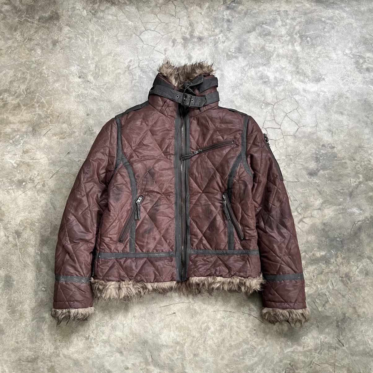 Japanese Brand 90s Crebar Garments B3 Padded Fur Bomber Jacket Size US L / EU 52-54 / 3 - 1 Thumbnail