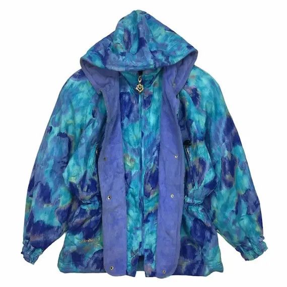 Ellesse Vtg 90' ELLESSE PERUGIA ITALY AOP Ski Winter Jacket Coat Size L / US 10 / IT 46 - 7 Thumbnail
