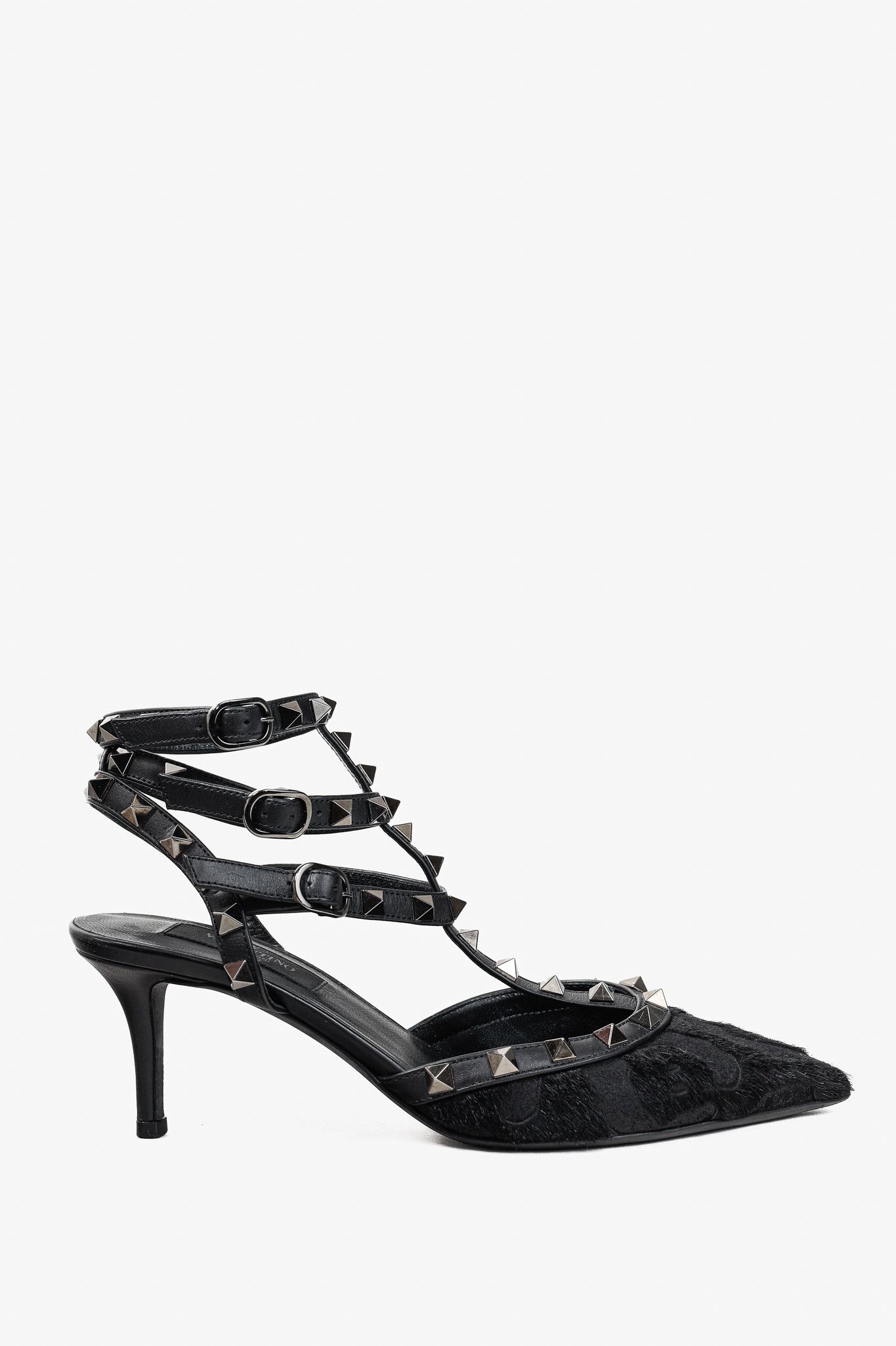 Valentino Valentino Garavani Rockstud Animal-Print Calf Hair Heels Size US 5.5 / IT 35.5 - 1 Thumbnail