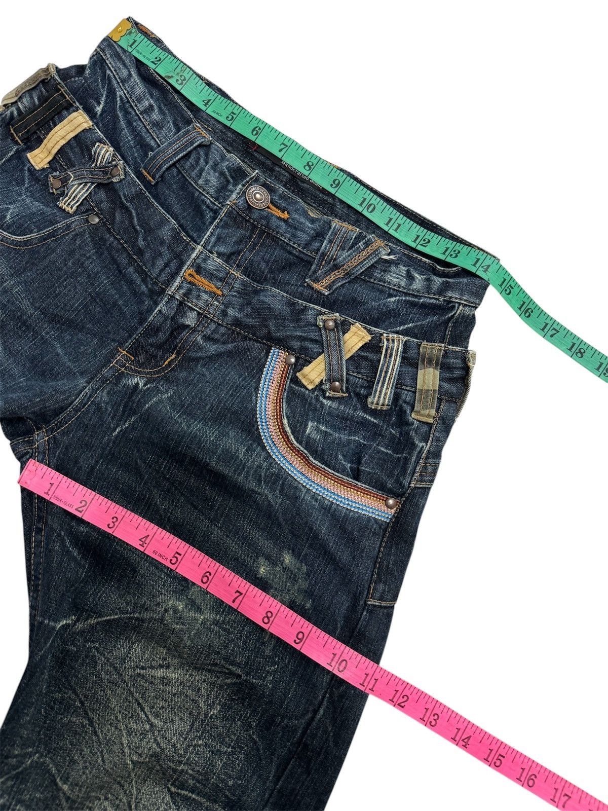 Japanese Brand JAPANESE DESIGN DOMINATE PUNK STYLE CURVED DISTRESSED JEANS Size US 28 / EU 44 - 17 Thumbnail