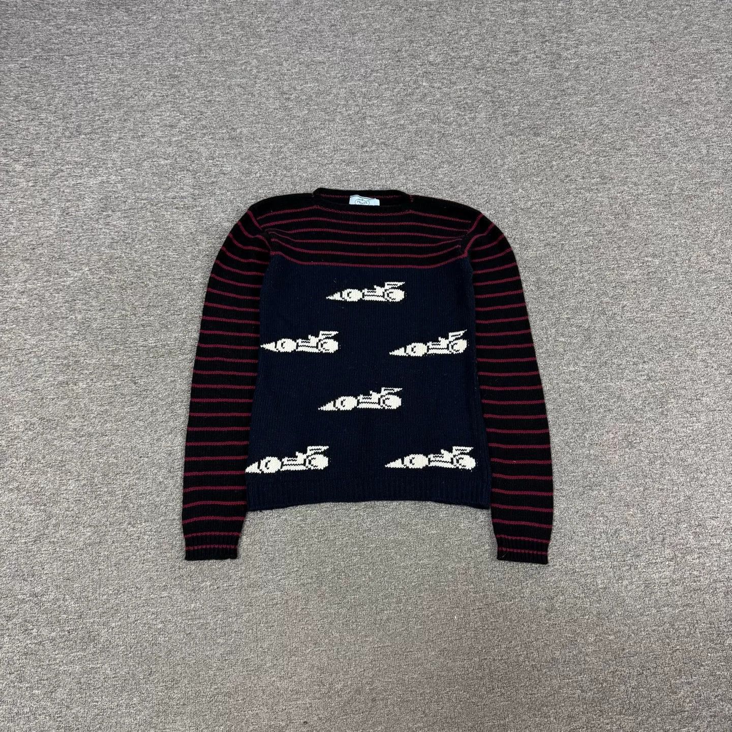 Prada Prada Racing Jacquard Striped Knit Sweater Size S / US 4 / IT 40 - 1 Thumbnail