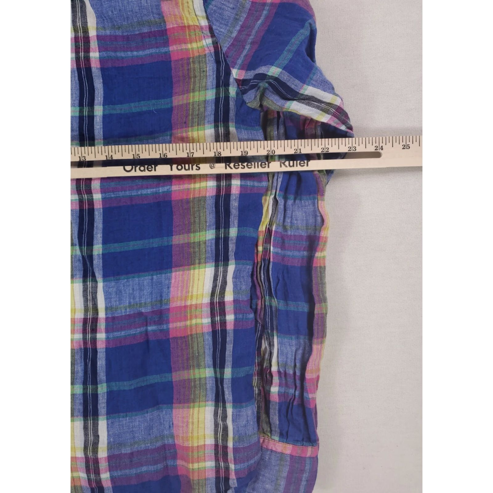 Polo Ralph Lauren Polo Ralph Lauren Plaid Linen Button-Up Shirt Mens L Long Sleeve Multicolor Classic Fit Size US L / EU 52-54 / 3 - 7 Thumbnail
