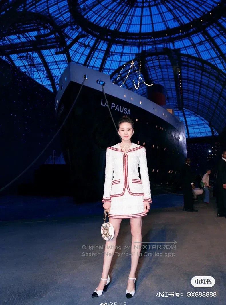 Chanel Chanel Cruise series navy collar white and red rolled-edge Size XS / US 0-2 / IT 36-38 - 8 Thumbnail