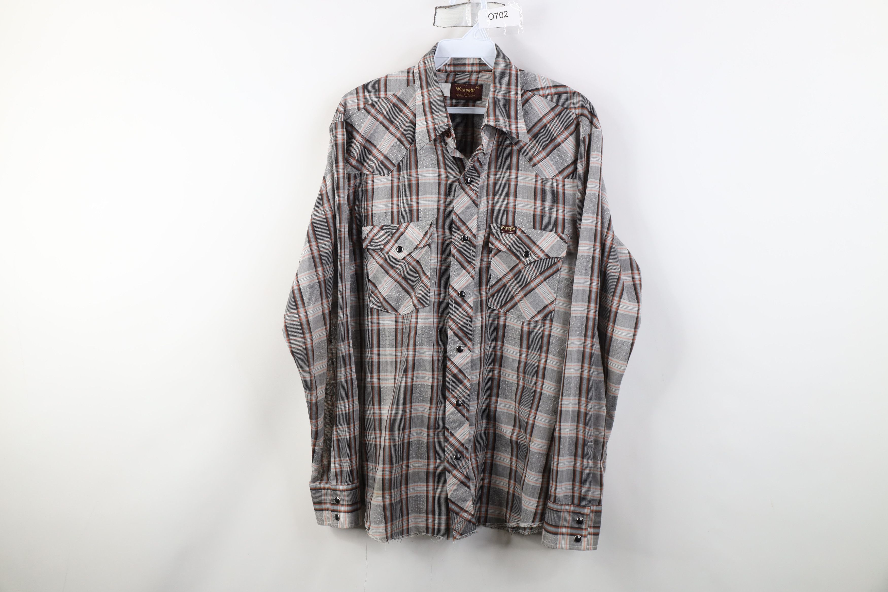 Wrangler Vintage 70s Wrangler Cowboy Pearl Snap Button Shirt USA Size US M / EU 48-50 / 2 - 1 Thumbnail