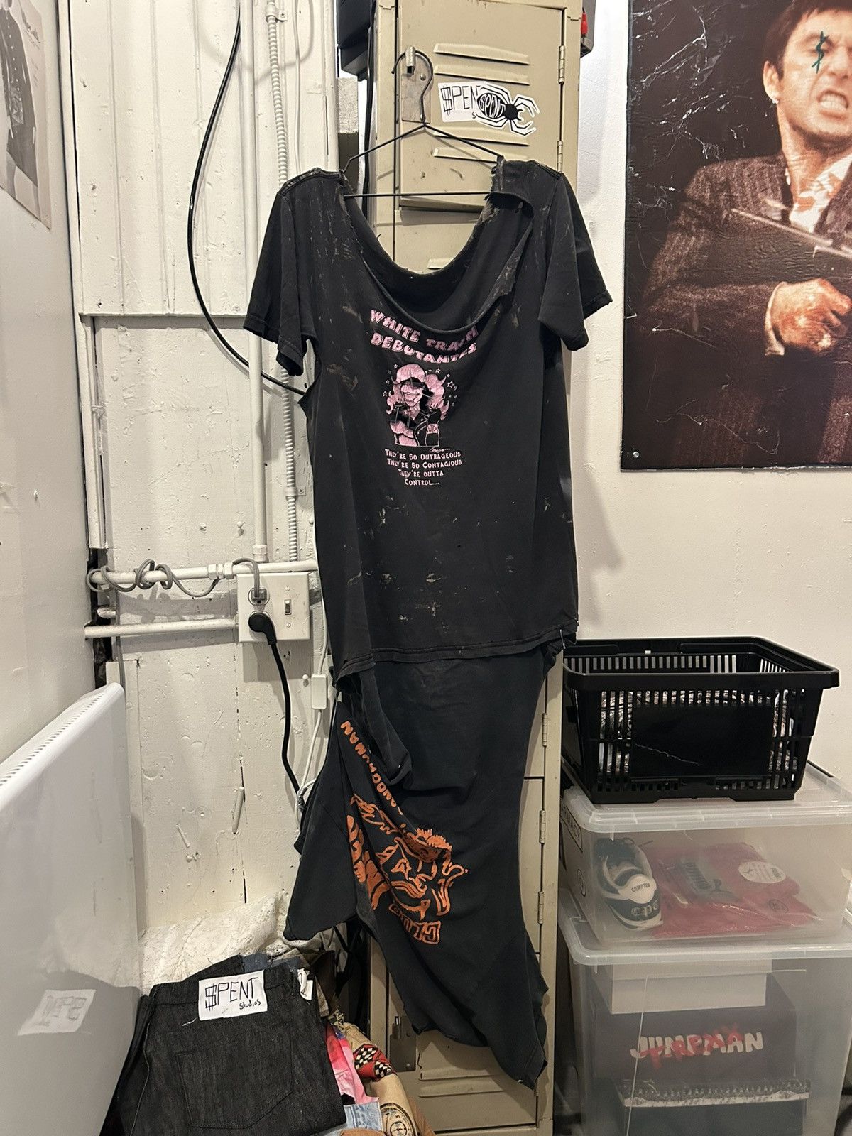 Vintage Distressed T shirt dress