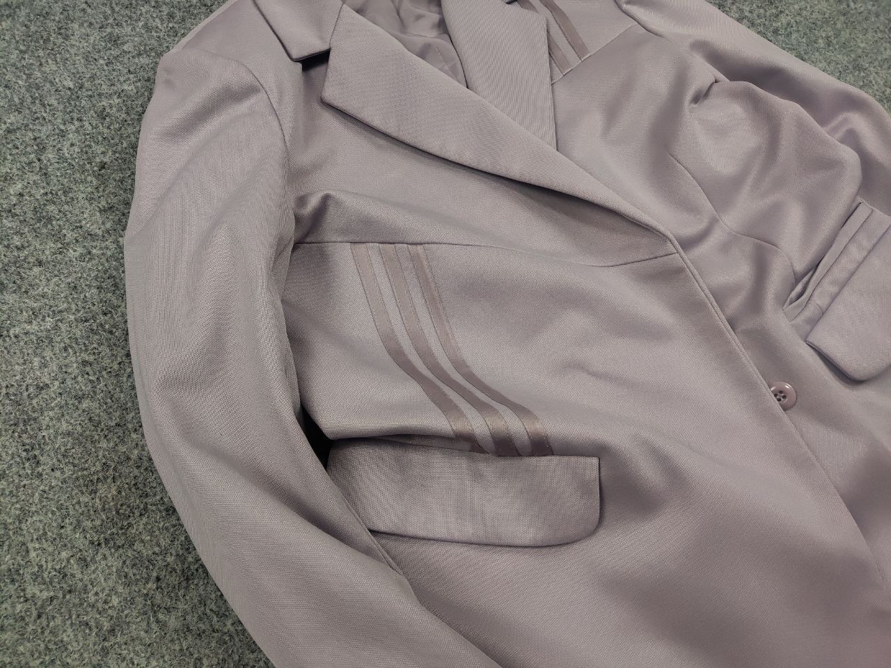 Adidas Danielle Cathari lavender asymmetric Blazer jacket