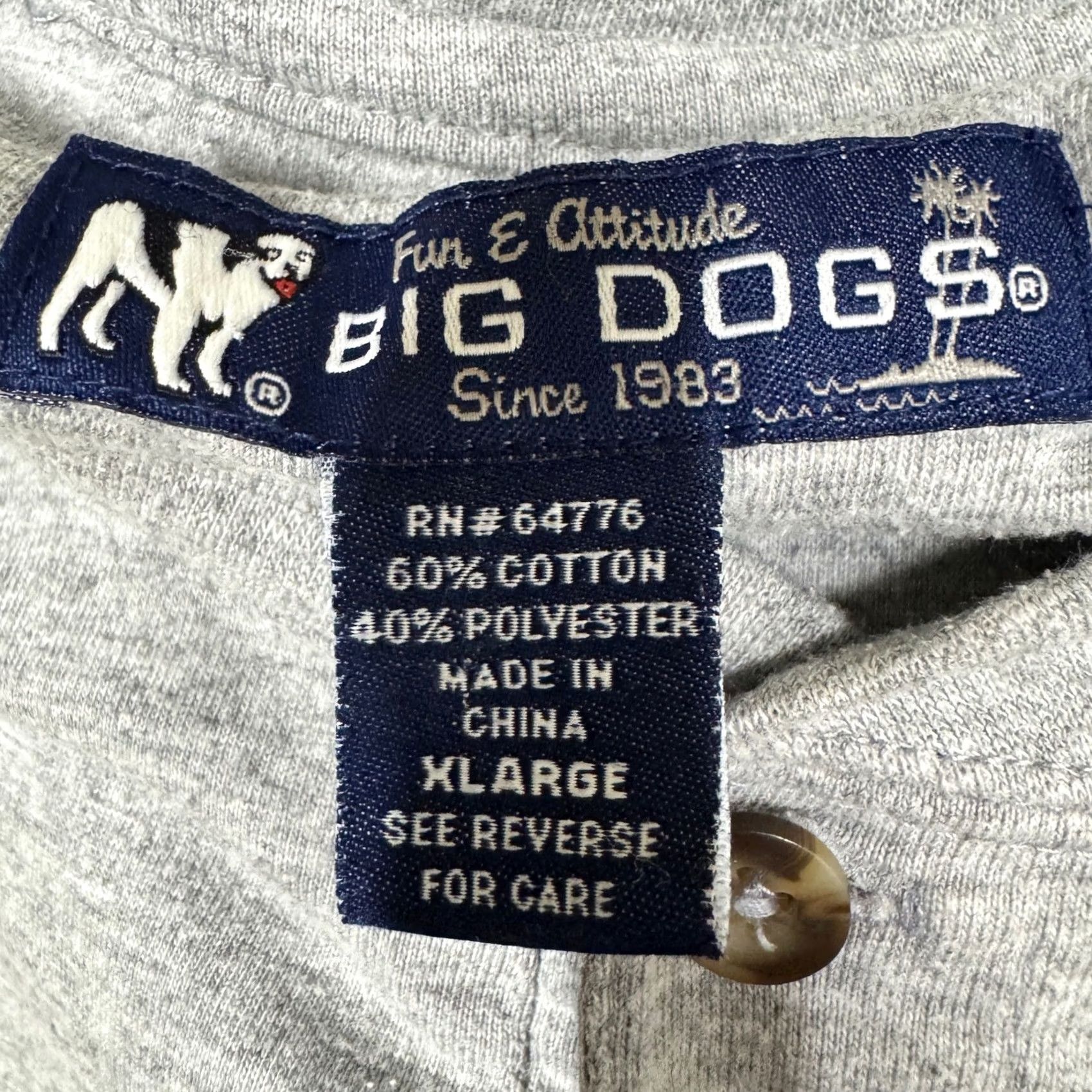 Big Dogs Big Dogs Polo Shirt Men XL Gray 1/4 Button Cotton Blend Distressed Just Do It Tomorrow Polo Shirt Mens XL Gray Size US XL / EU 56 / 4 - 3 Thumbnail