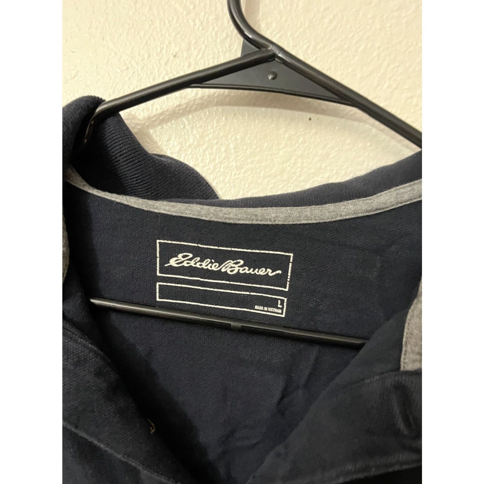 Eddie Bauer Eddie Bauer Polo Shirt Men L Black Long Sleeve Casual Adult Cotton Distressed Regular Knit Shirt Polo Mens Black Cotton Eddie Bauer Size US L / EU 52-54 / 3 - 3 Thumbnail