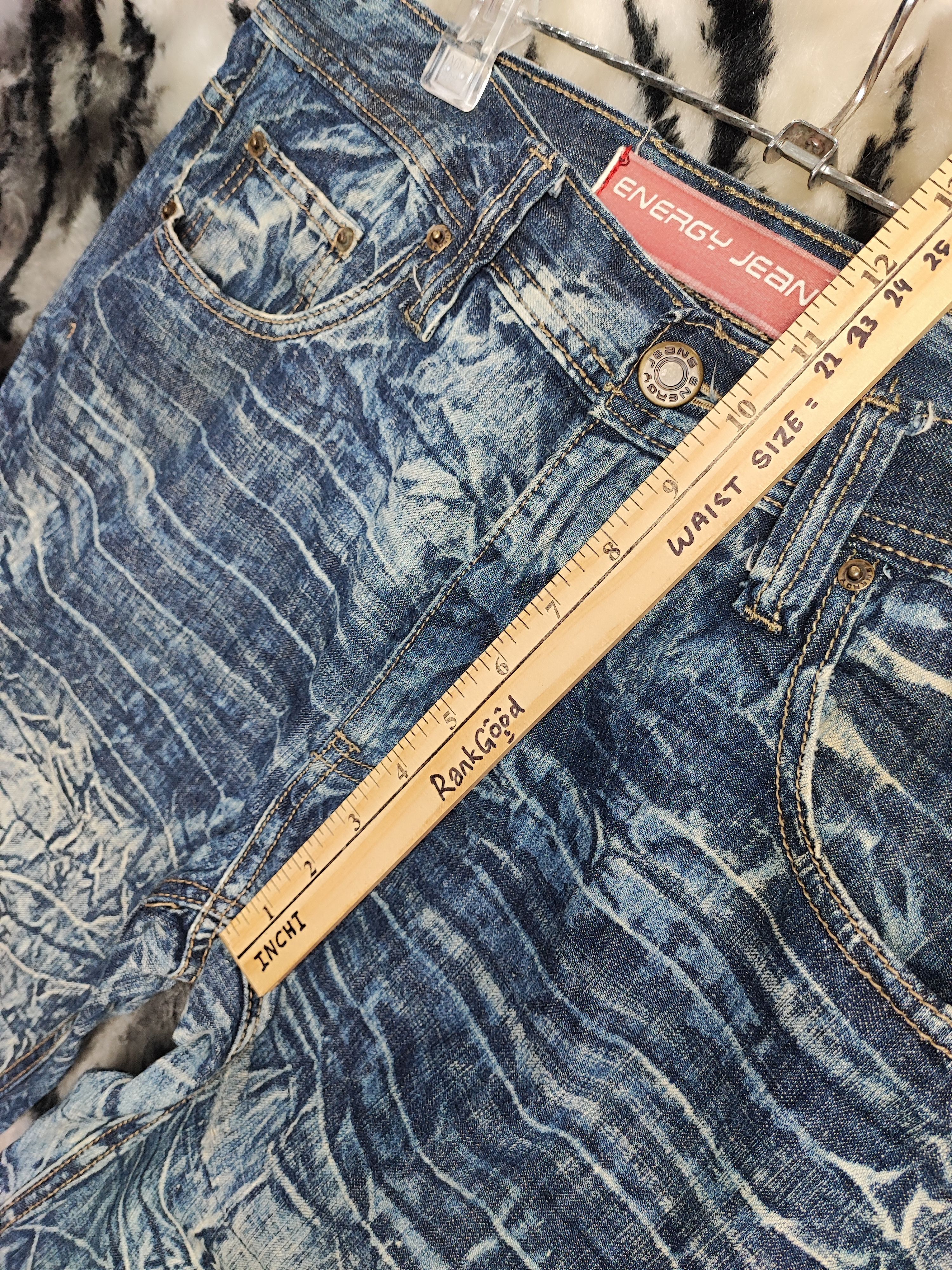 14th Addiction Vintage energy y2k bootcut baggy wide leg flare denim jeans Size US 35 - 6 Thumbnail