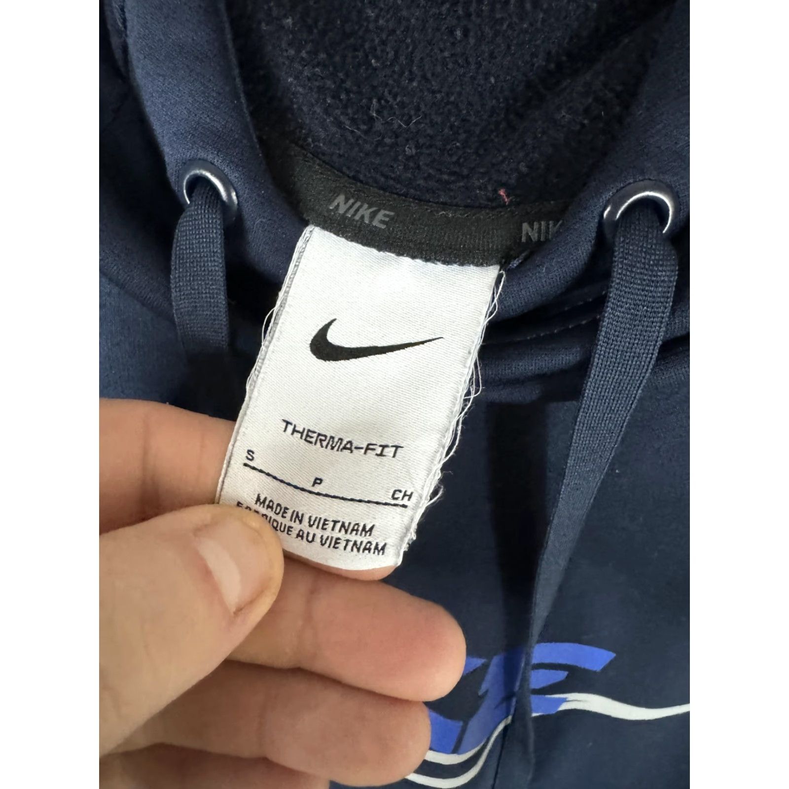 Nike Nike Hoodie Mens S Blue Therma-Fit Pullover Sweatshirt Zip Pocket Athletic Size US S / EU 44-46 / 1 - 6 Thumbnail