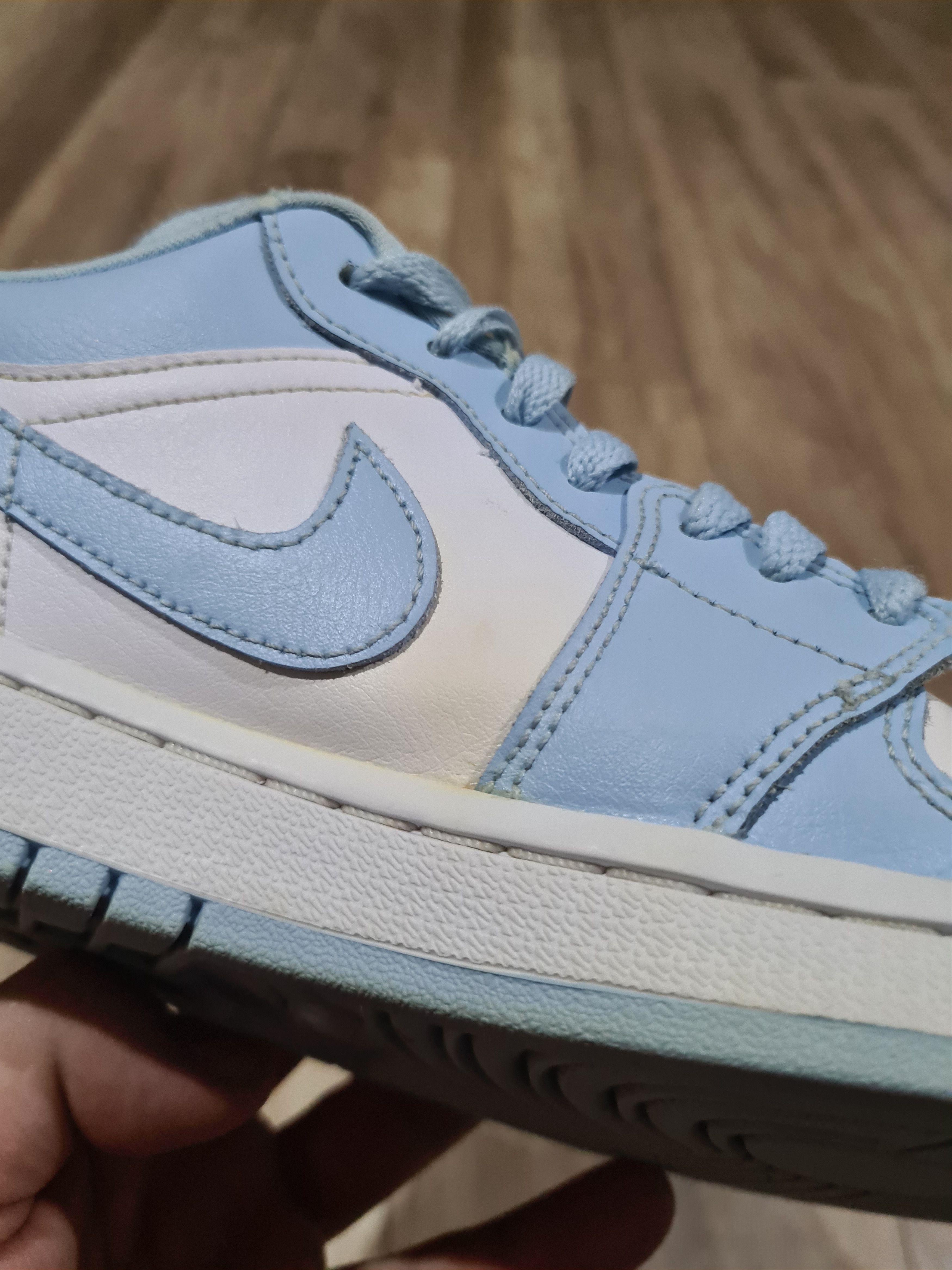Jordan Brand × Nike Nike air Jordan 1 Low Aluminum Ice Blue Size US 8.5 / IT 38.5 - 5 Thumbnail