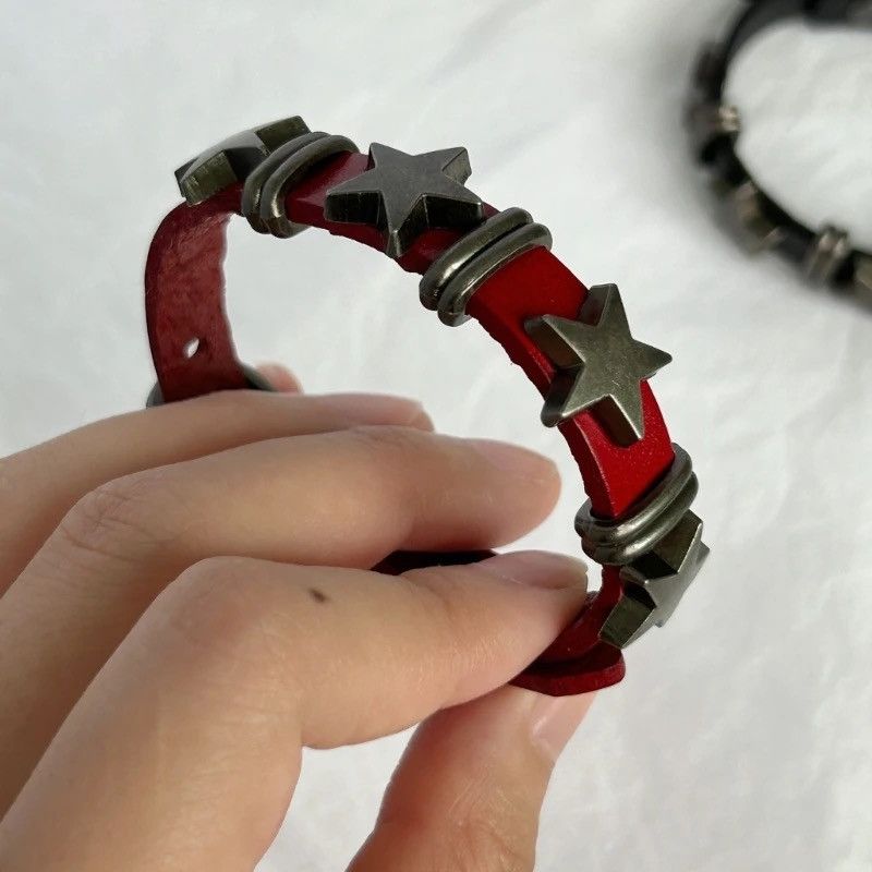 Jewelry Star Leather Cuff Bracelet Size ONE SIZE - 3 Thumbnail