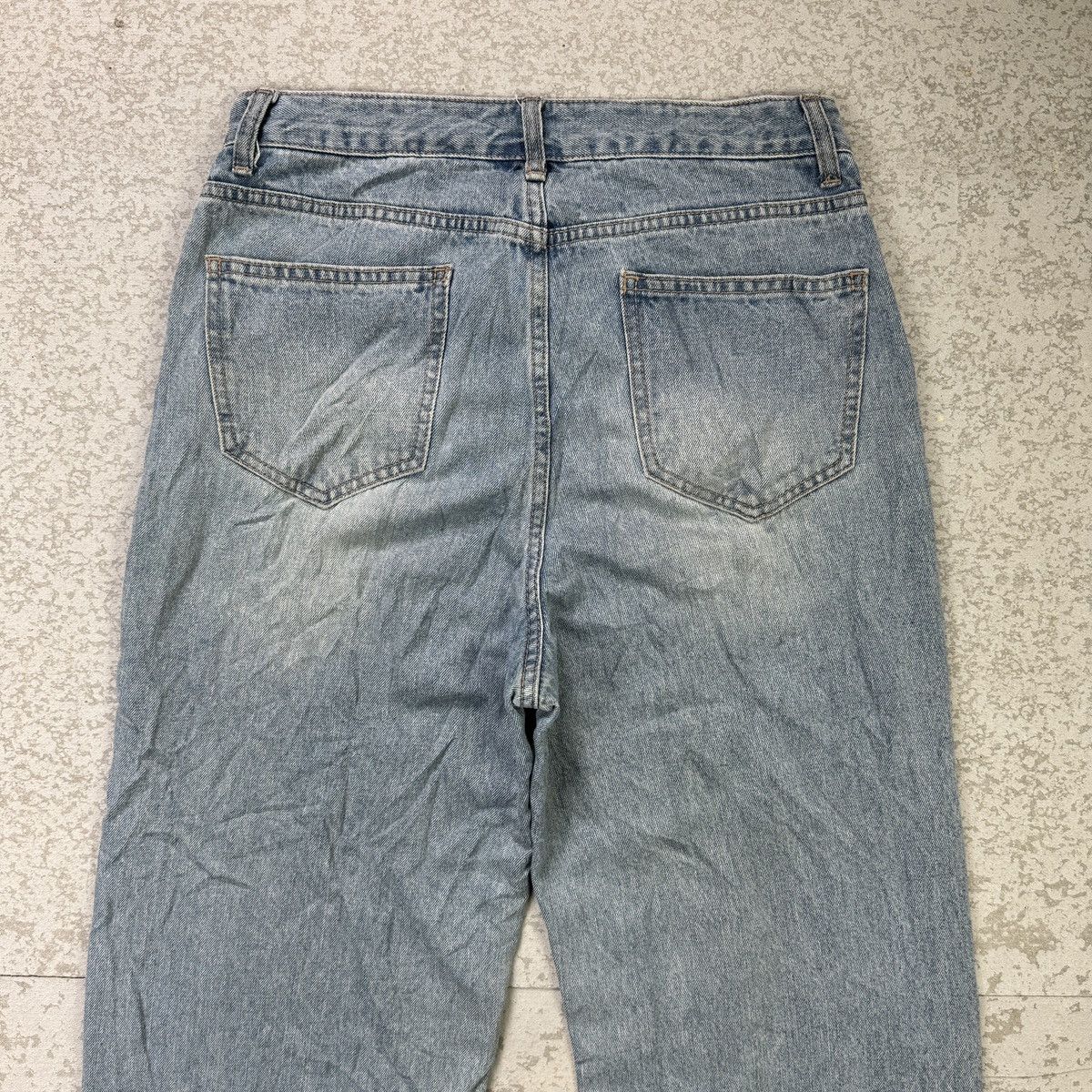 If Six Was Nine 💥Baggy💥 Ripped Blue Washed Jean - bdp0055 Size US 29 - 6 Thumbnail