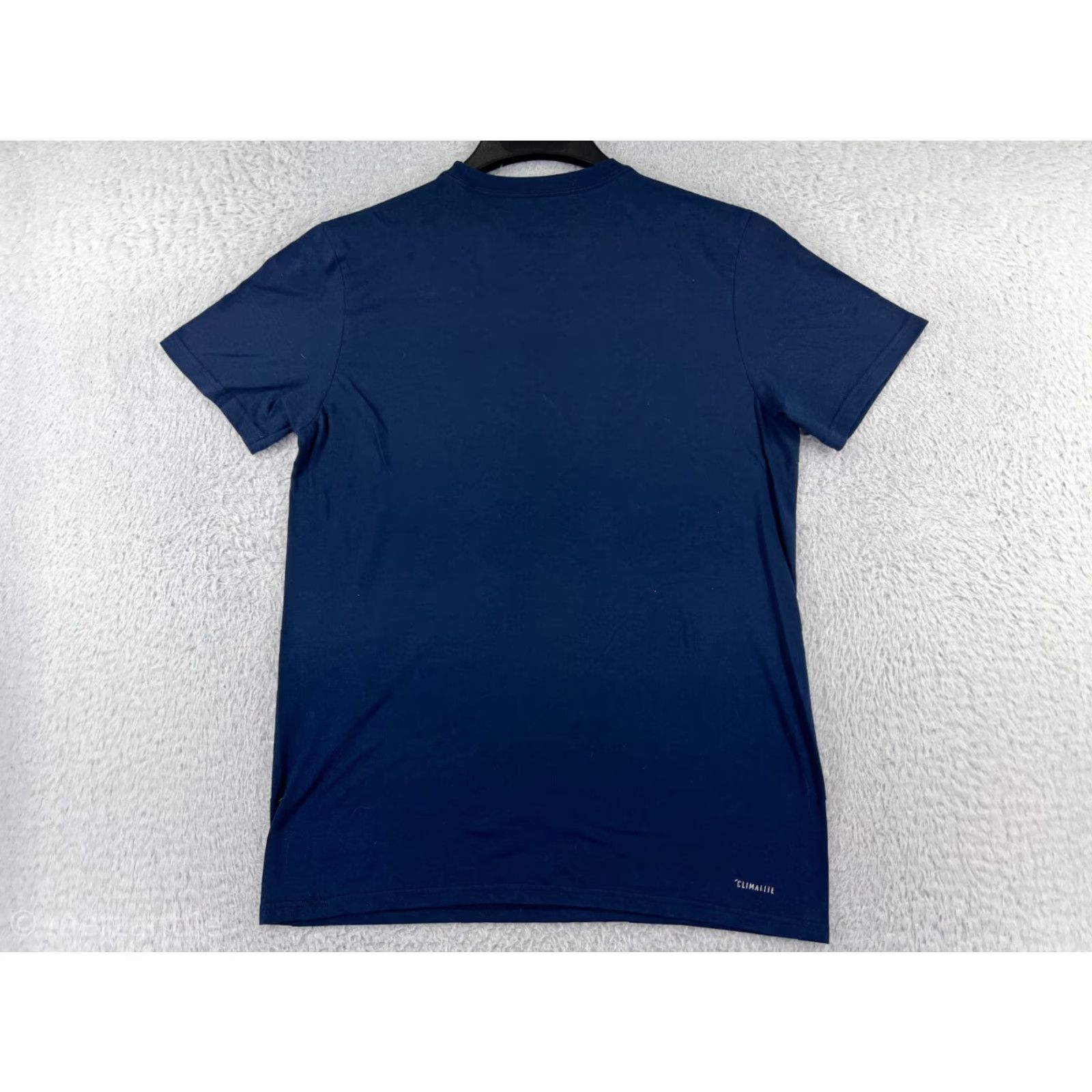 Adidas Adidas Shirt Men Medium Blue Short Sleeve Crew Neck Poly Blend Logo Size US M / EU 48-50 / 2 - 2 Thumbnail