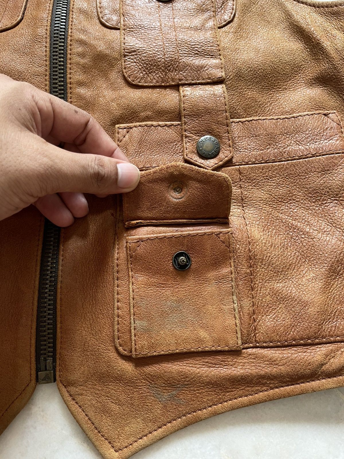 Dolce & Gabbana 2000s Dolce & Gabbana Leather Vest Size US S / EU 44-46 / 1 - 14 Thumbnail