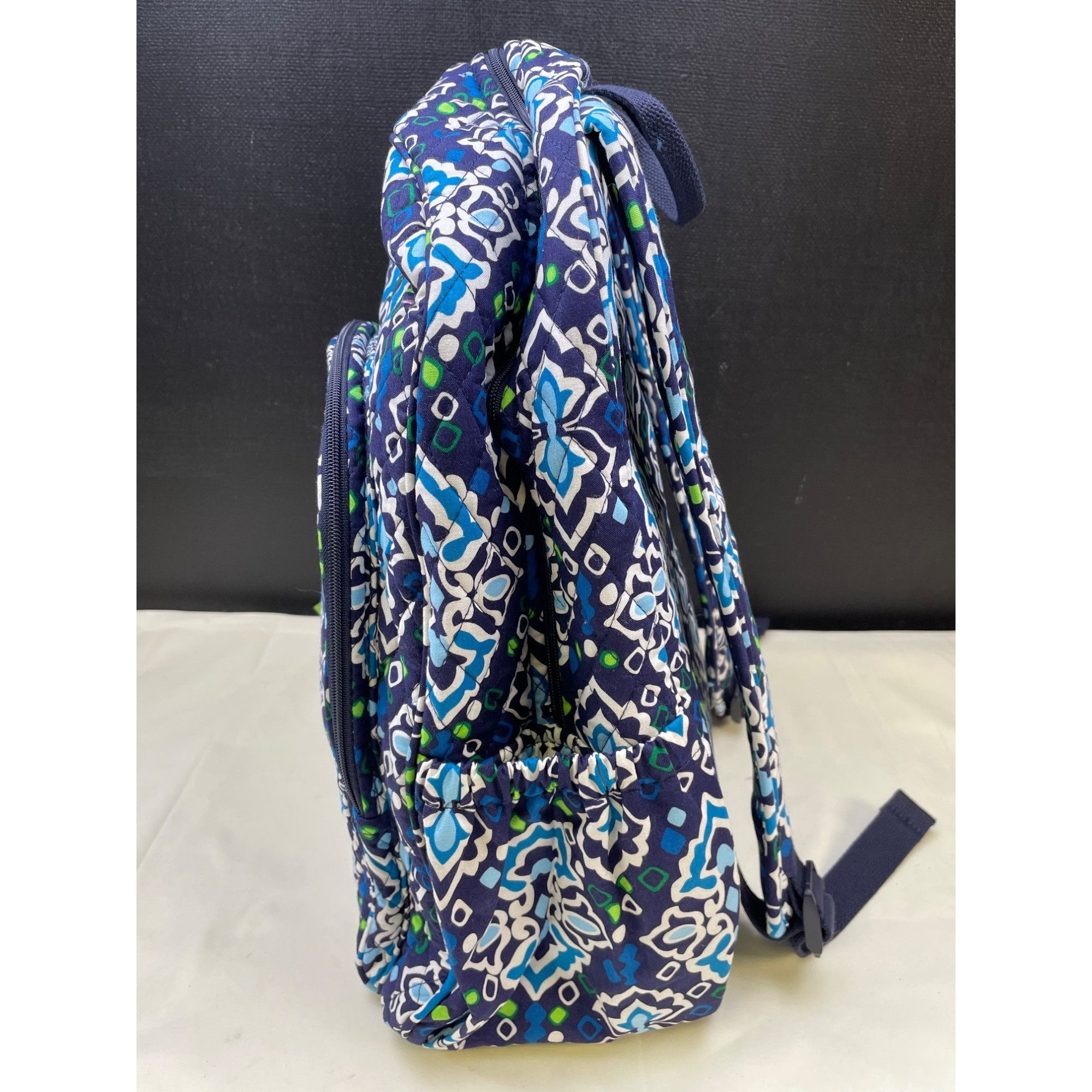 Vera Bradley Vera Bradley Ink Blue Women's Floral Campus Backpack SKU 609 Size ONE SIZE - 6 Thumbnail
