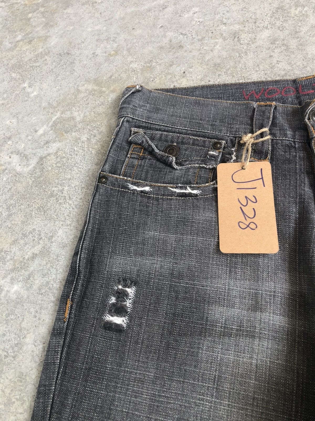 If Six Was Nine Japanese Woolrich Flared Jeans Distressed Denim Size US 31 - 14 Thumbnail