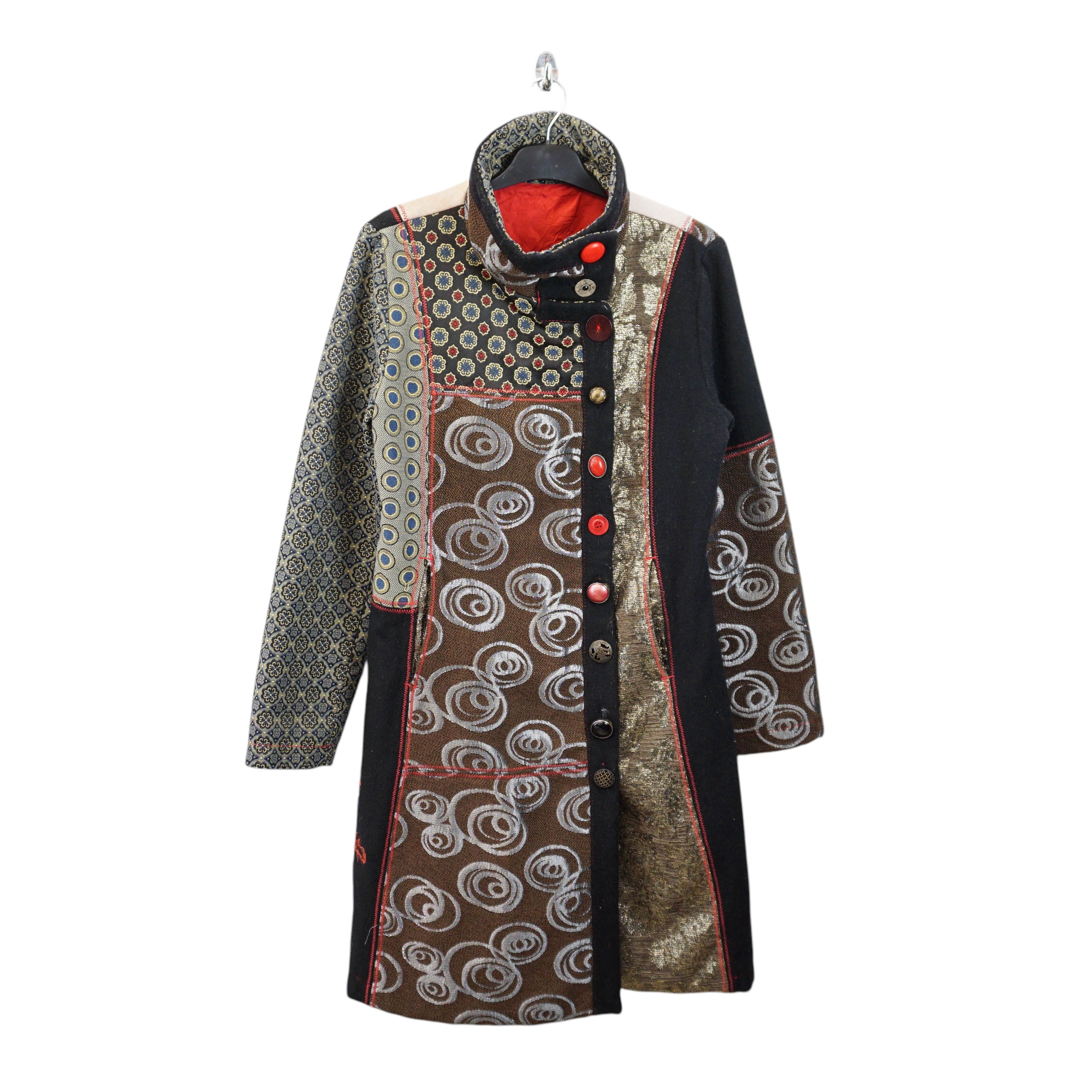 Desigual Archive Multi Color Abstract Coat Size M / US 6-8 / IT 42-44 - 1 Thumbnail