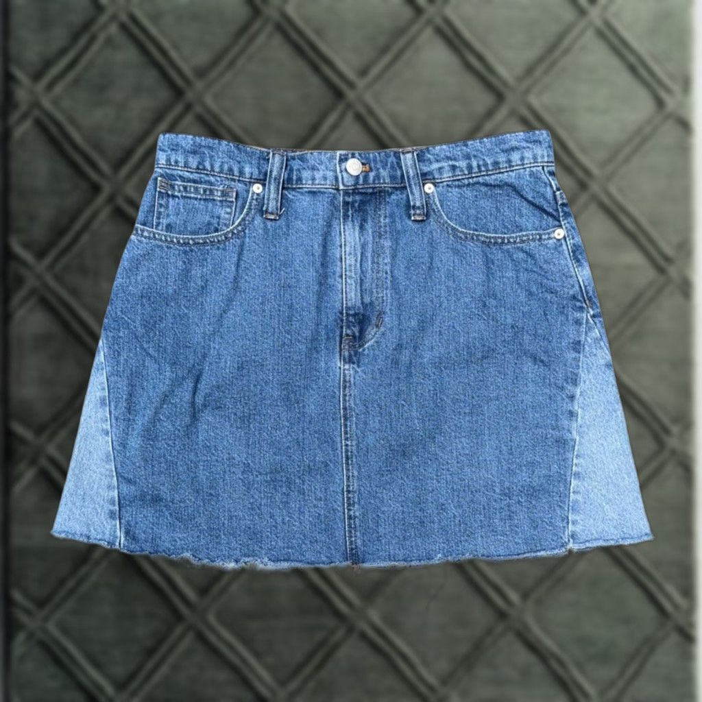 Madewell Madewell Skirt A-Line Denim Blue 29 Women Short Lined Pieced Edition Rigid® (if applicable) Size 29" - 1 Thumbnail