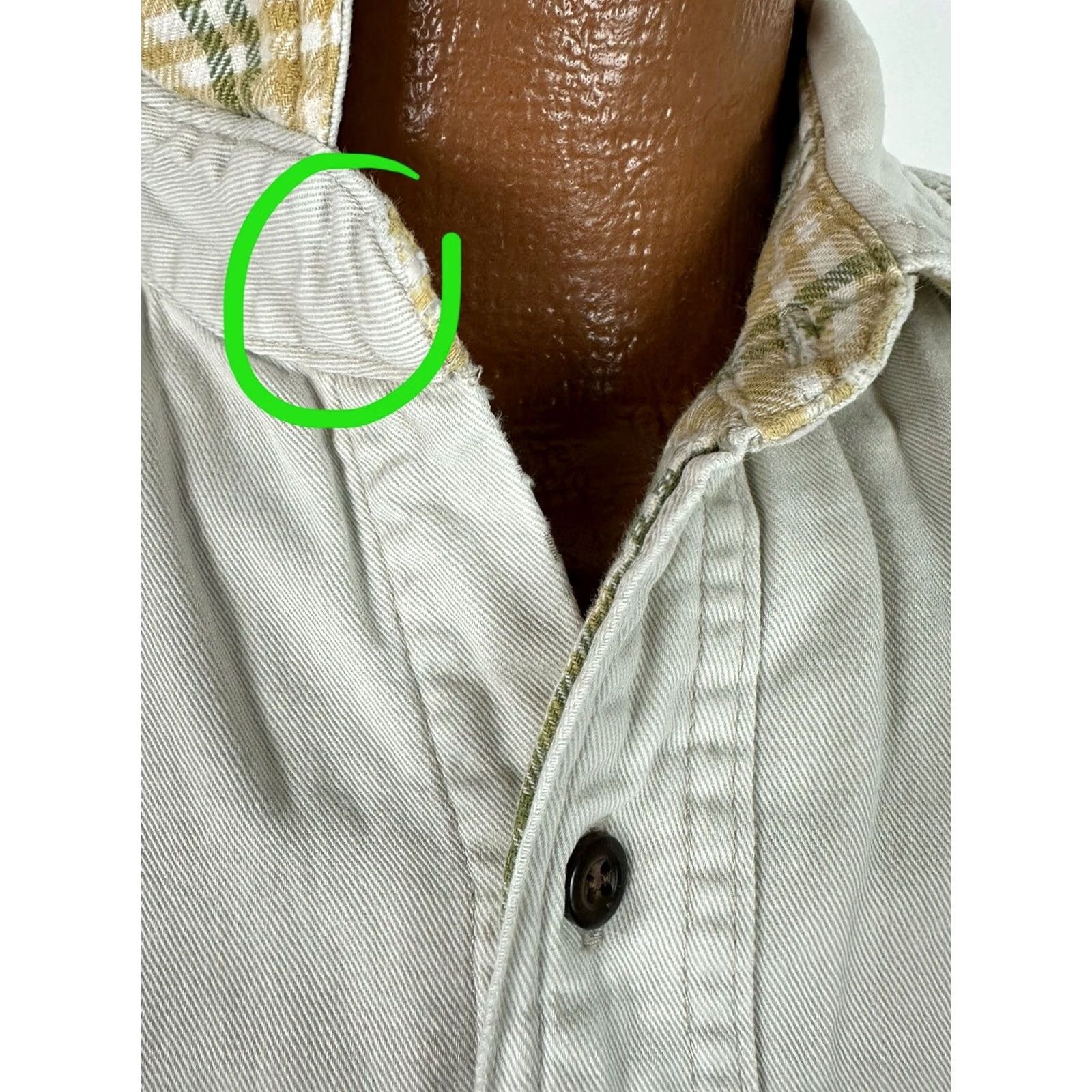 Vintage VINTAGE Trail's End Flannel-Lined Shirt Jacket Mens Large Ivory Cotton Twill 90s Grunge Casual Shirt Jacket Men Large Ivory Accessories: Pockets Size US L / EU 52-54 / 3 - 5 Thumbnail