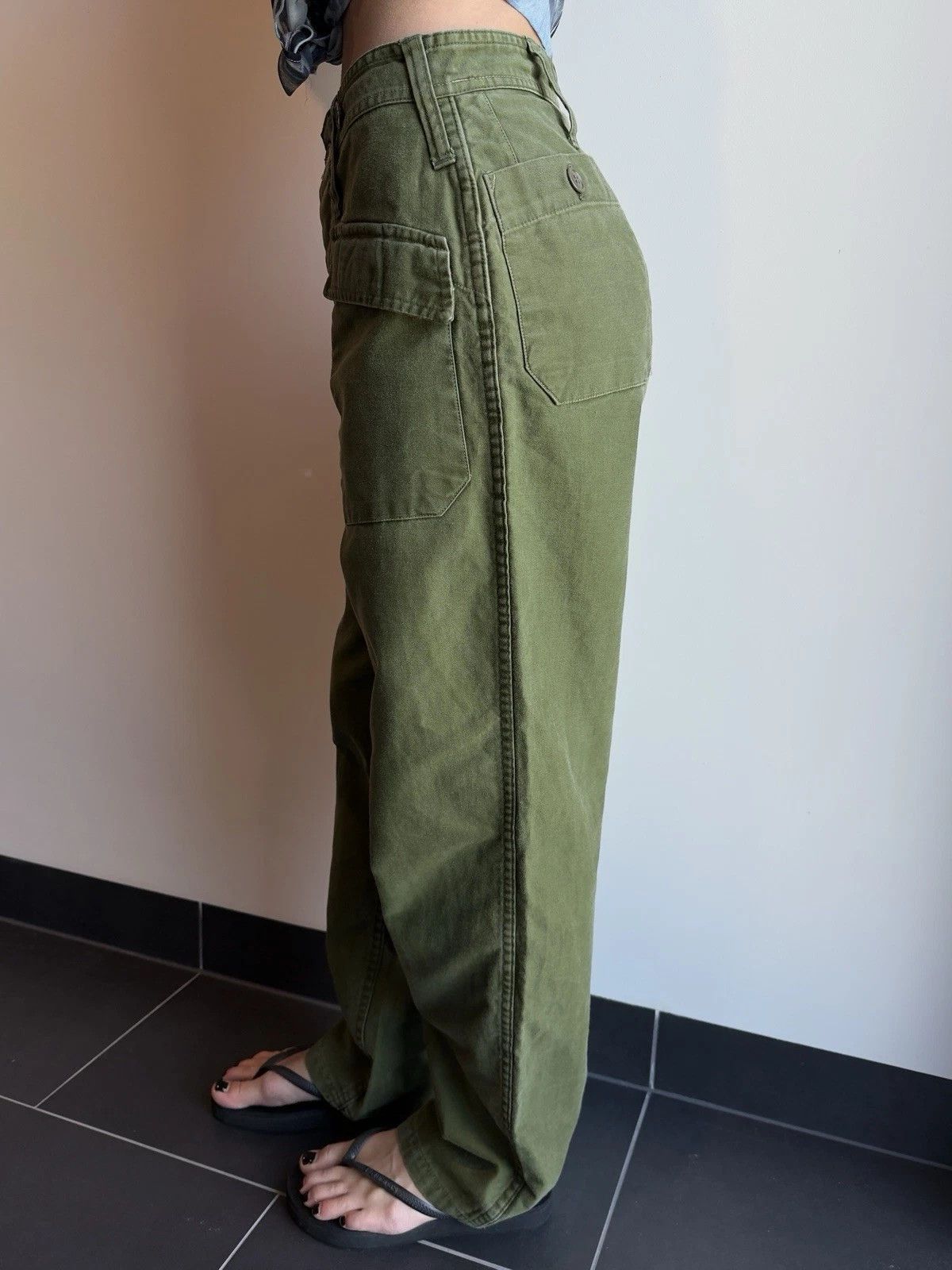 Vintage Vintage Army Pants Unisex Faded Cargo Womens Japan Style Size 27" / US 4 / IT 40 - 5 Thumbnail