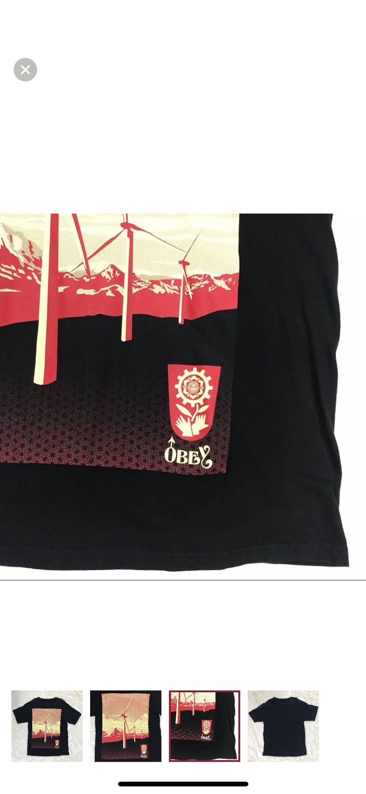 Obey OBEY Shepard Fairy WIND POWER Graphic T-Shirt - Art Piece Size US XL / EU 56 / 4 - 3 Thumbnail