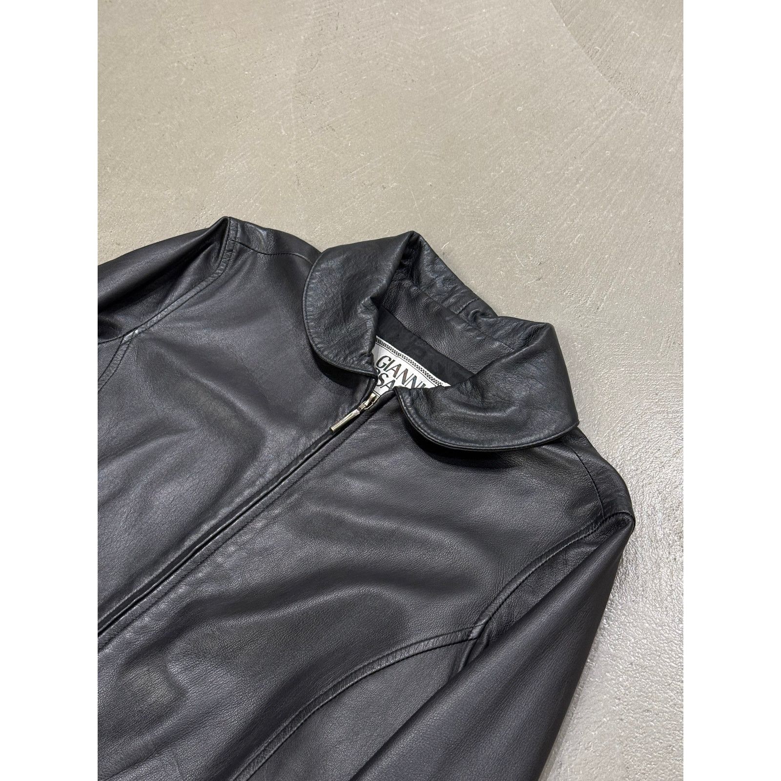 Versace 1990s Gianni Versace leather zip jacket Size US L / EU 52-54 / 3 - 6 Thumbnail