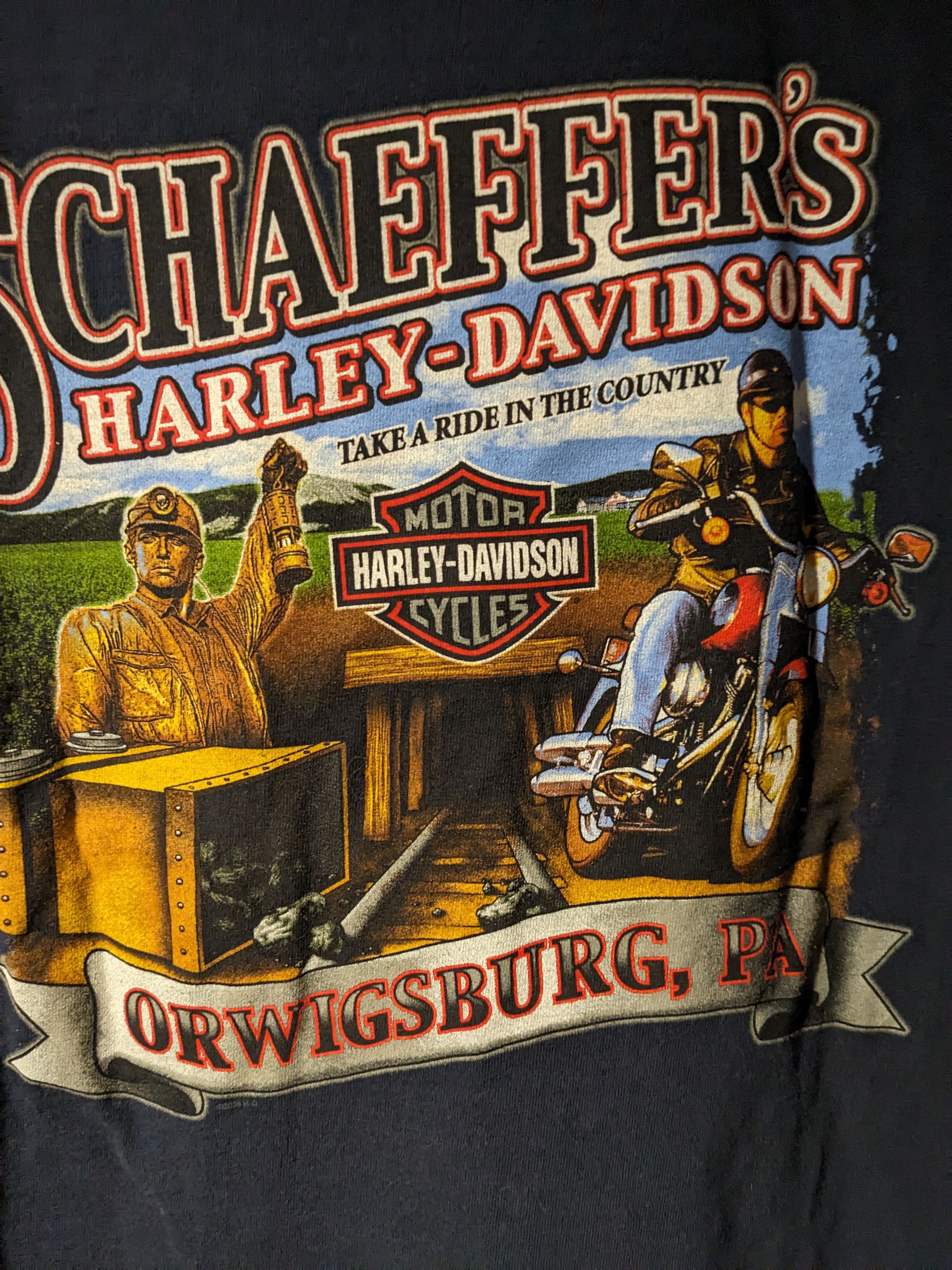 Harley Davidson × Vintage Vintage 2006 Harley-Davidson Motorcycle Country Farm T-Shirt Size US XXL / EU 58 / 5 - 2 Thumbnail