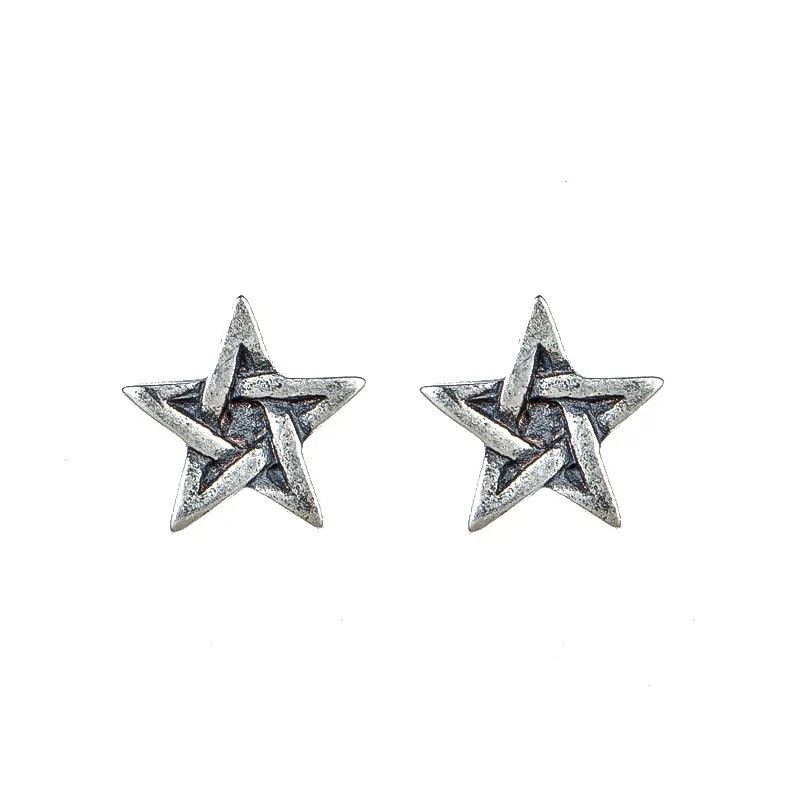 Jewelry Star Stud Earrings 925 Sterling Silver Ear Jewelry Gift Size ONE SIZE - 6 Thumbnail