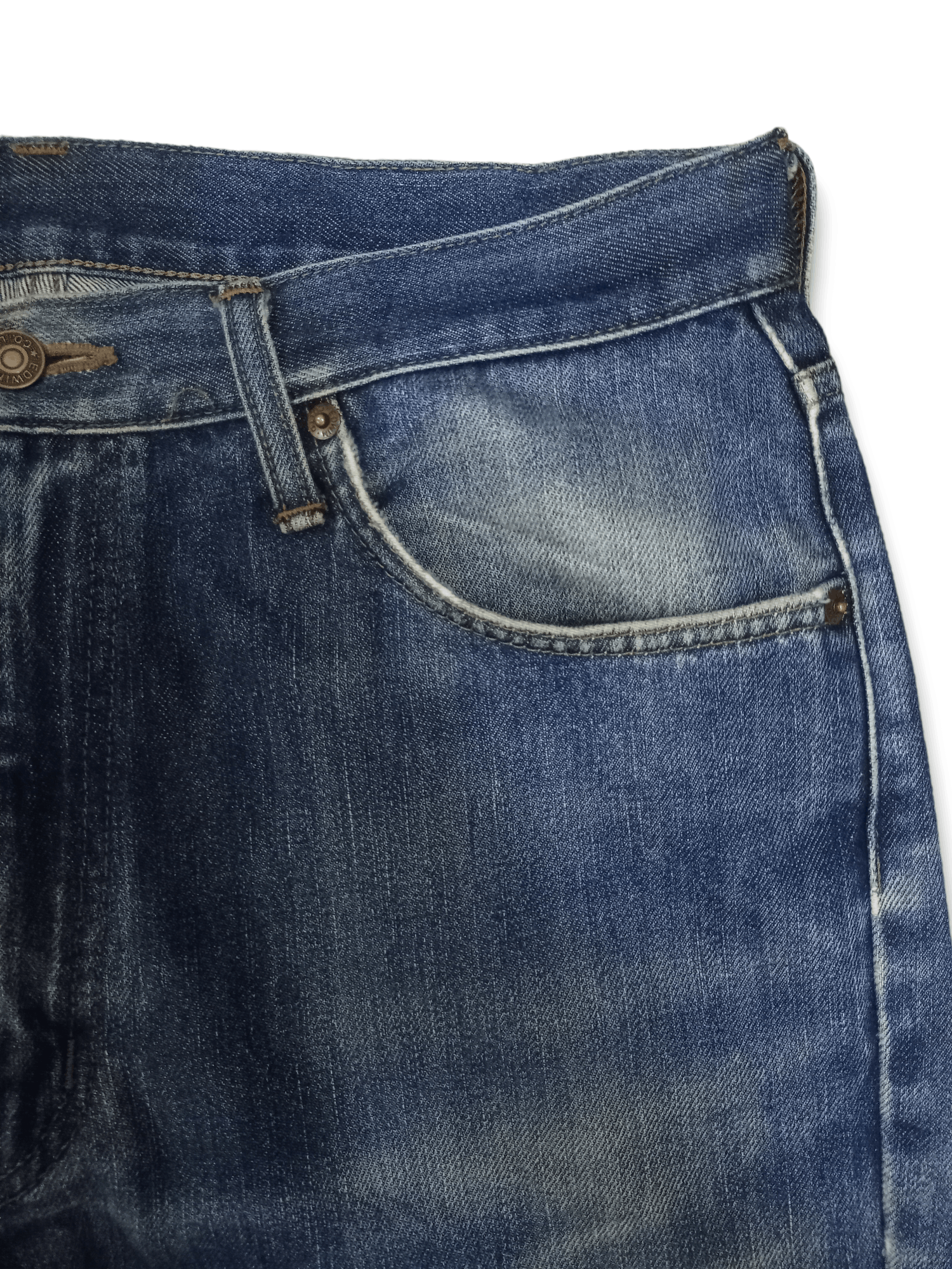 Edwin × Japanese Brand Vintage Edwin Japan Blue Wash Distressed Baggy Jeans 34x29 Size US 34 / EU 50 - 5 Thumbnail