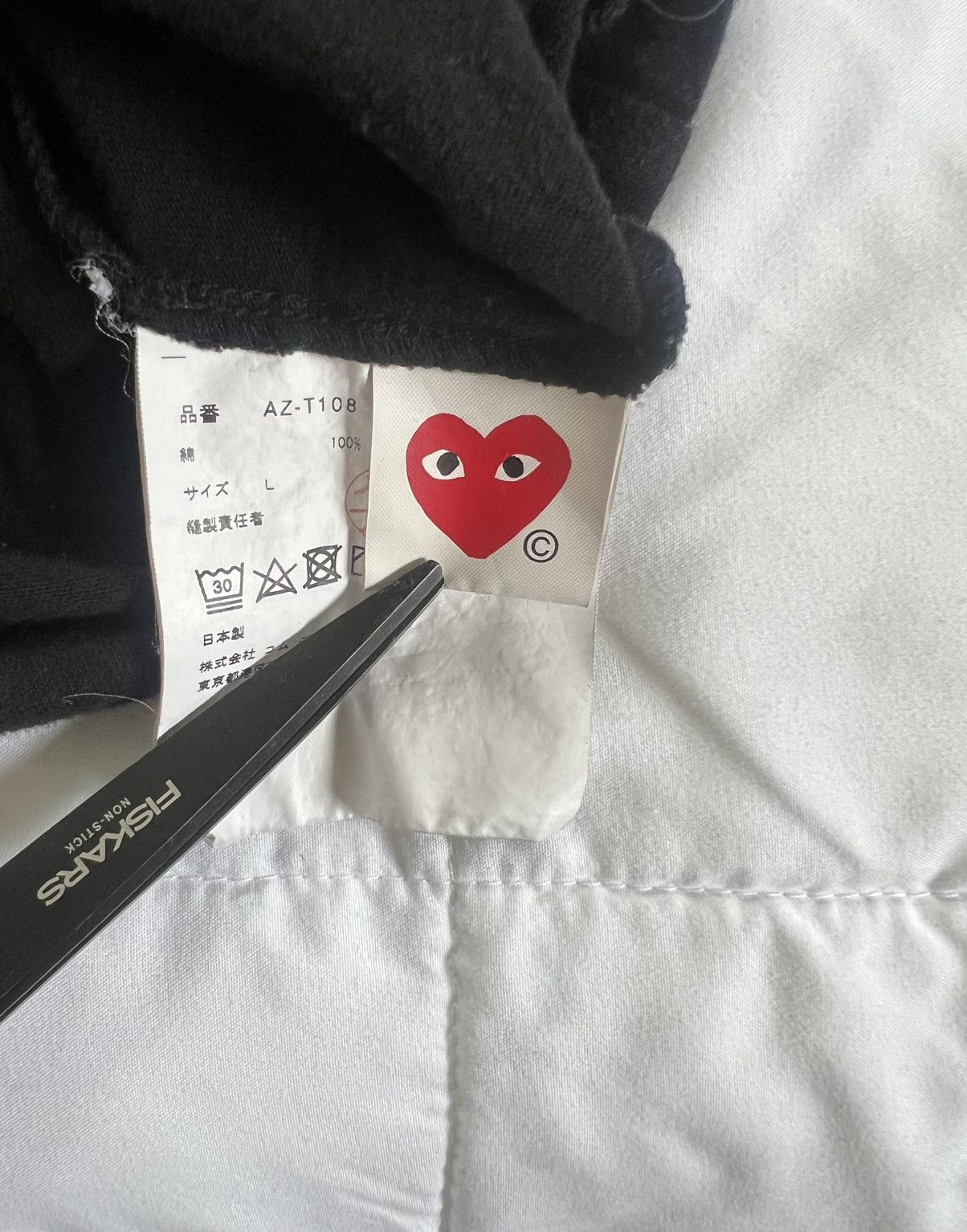 Comme des Garcons PLAY Comme Des Garcons Play Heart Logo Black Men's Short Sleeve Size US L / EU 52-54 / 3 - 6 Thumbnail
