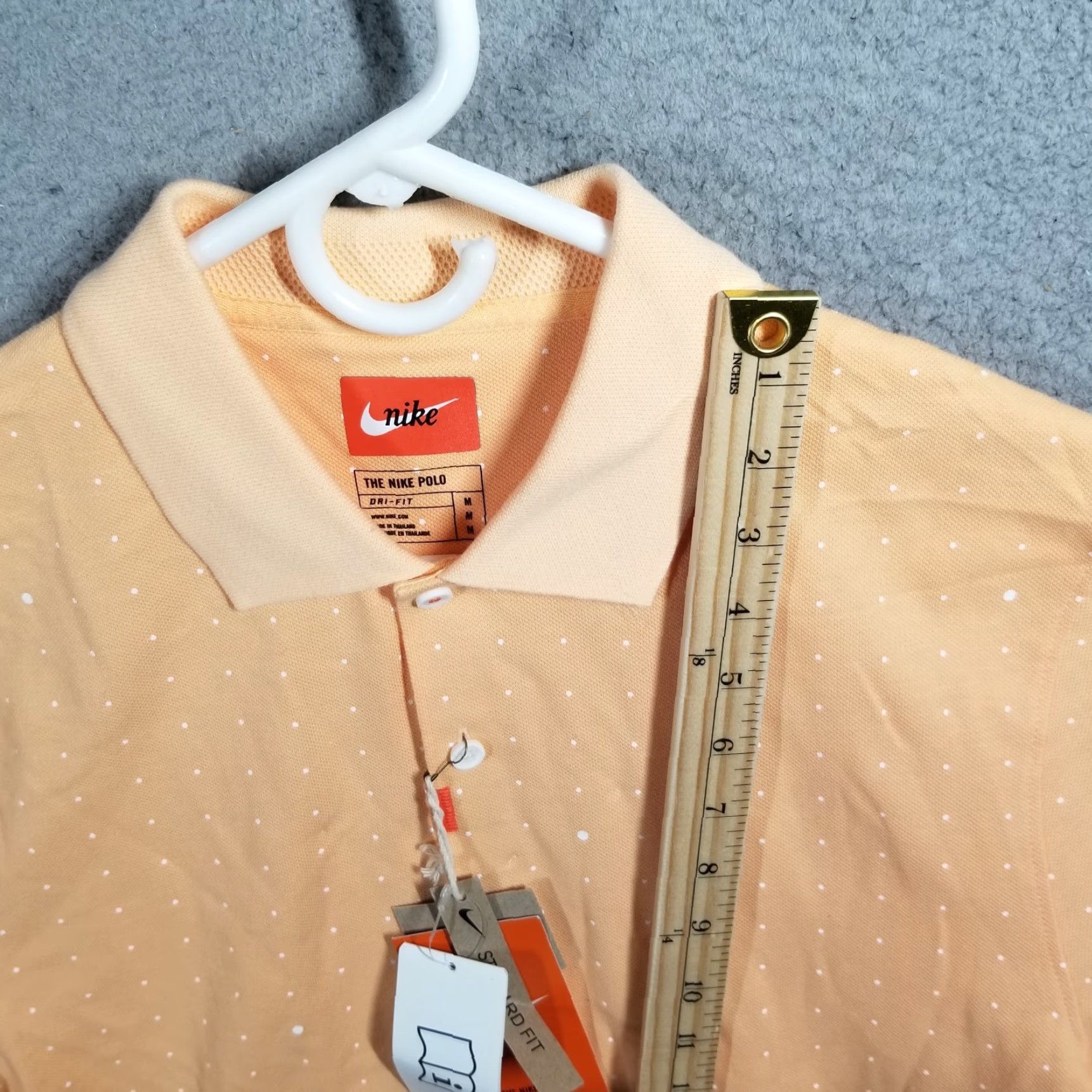 Nike Nike Polo Shirt M Mens Golf DRI-FIT Victory Printed Orange White CU9357-714 Sport Casual Short Sleeve Breathable Moisture Wicking Size US M / EU 48-50 / 2 - 5 Thumbnail
