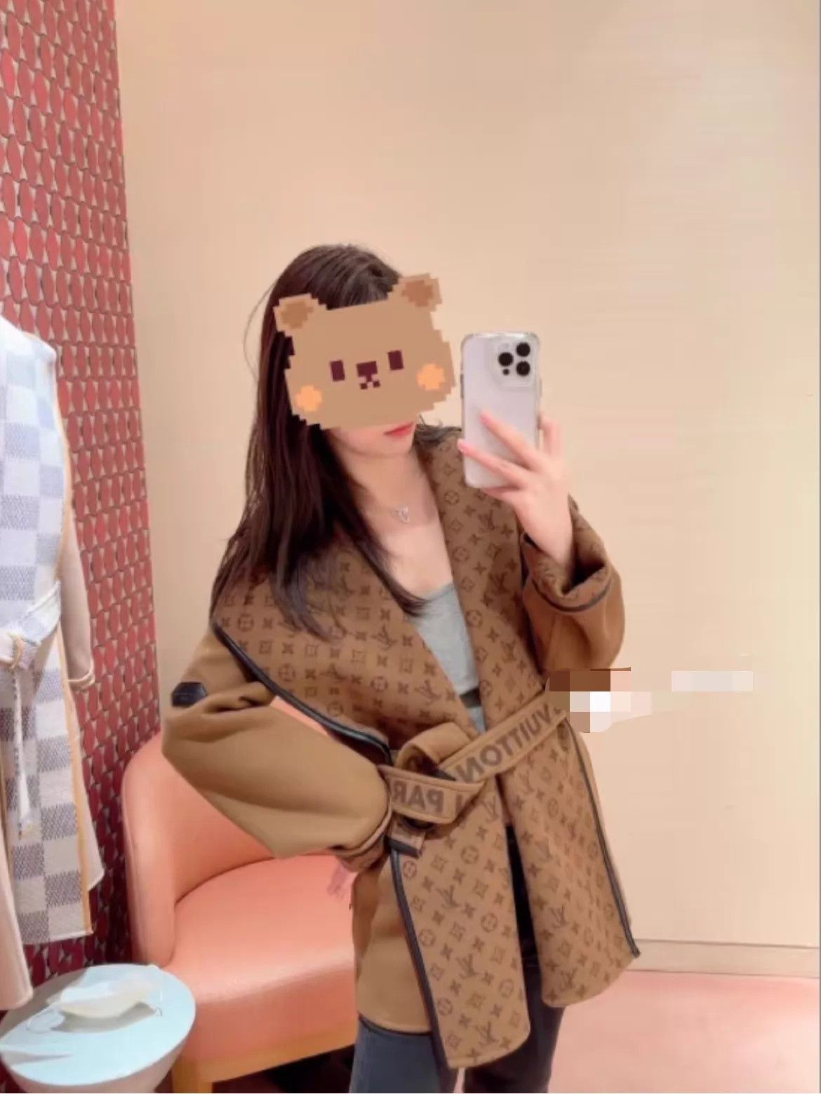 Louis Vuitton LV Brown Overcoat 36 Viral Luxury Size XS / US 0-2 / IT 36-38 - 8 Thumbnail