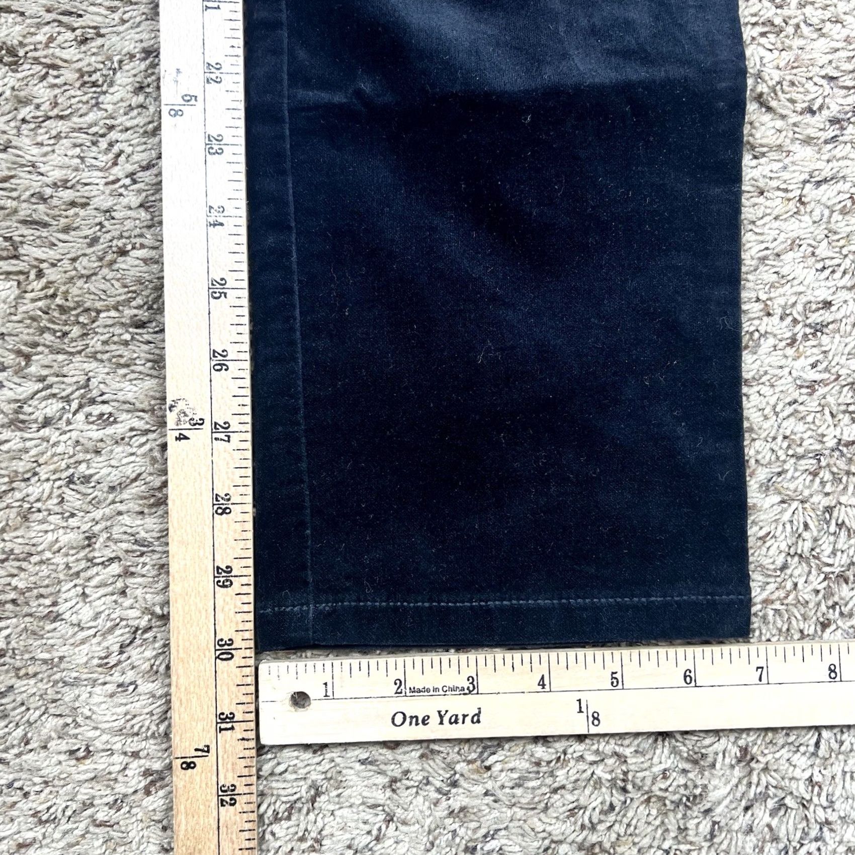 Ann Taylor VINTAGE? NO - but original: Ann Taylor Loft Black Velvet Marisa Skinny Leg Pants Stretch Fit Womens 8 Dress Pants Slim Front Pockets 30in Inseam Size 30" / US 8 / IT 44 - 7 Thumbnail
