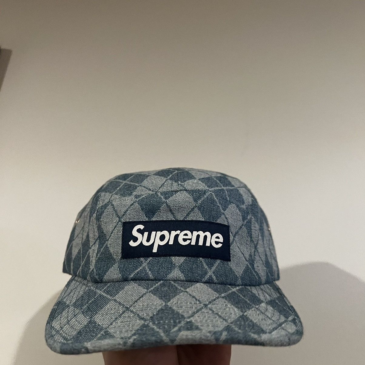 Supreme Supreme Denim Argyle Camp Cap Size ONE SIZE - 2 Thumbnail