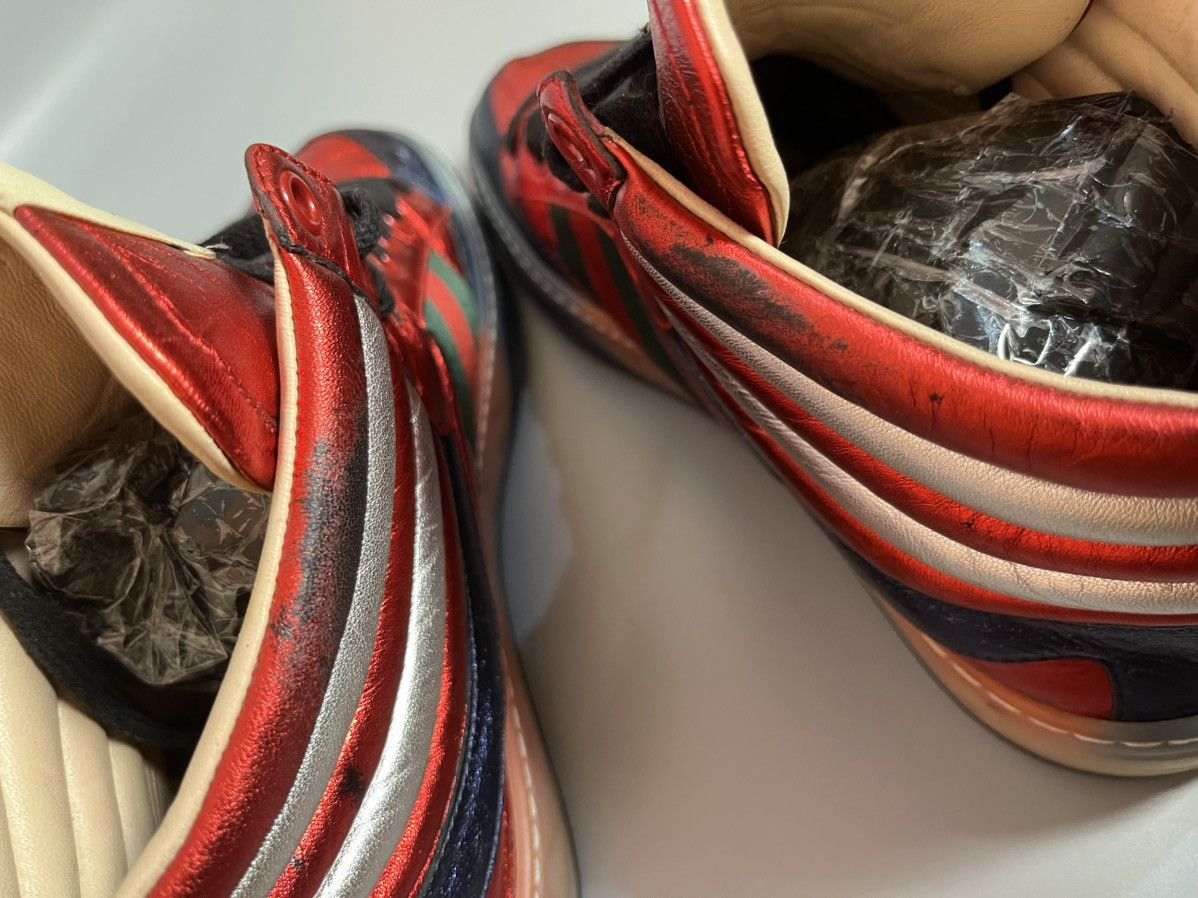 Gucci Gucci metallic web high top sneaker Size US 7 / EU 40 - 4 Thumbnail