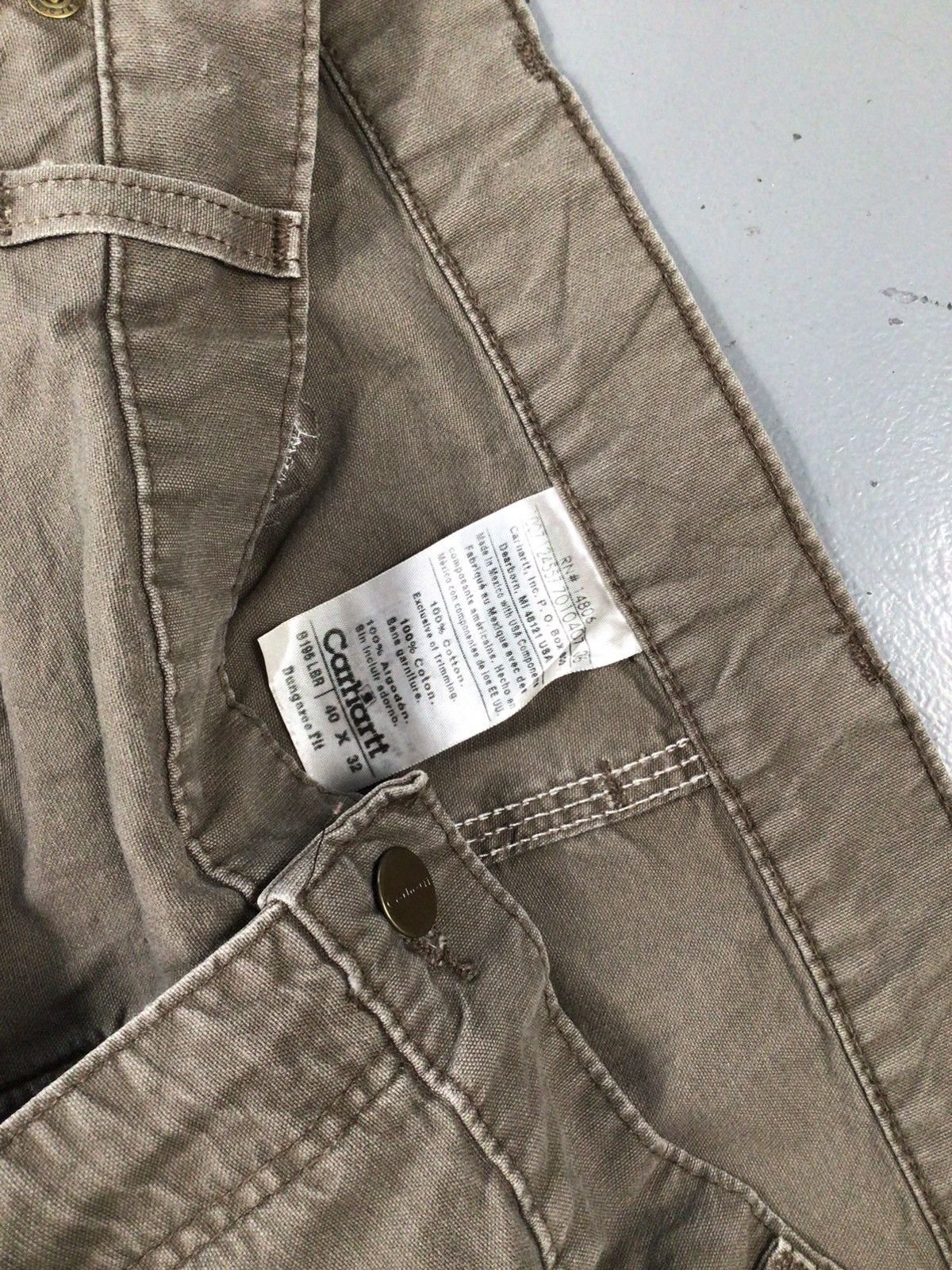 Carhartt × Vintage Vintage Carhartt B195 LBR double knee carpenter denim Size US 40 / EU 56 - 4 Thumbnail