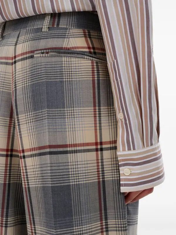 Marni o1w1db11125 Plaid Tapered Trousers in Grey Size US 34 / EU 50 - 4 Thumbnail