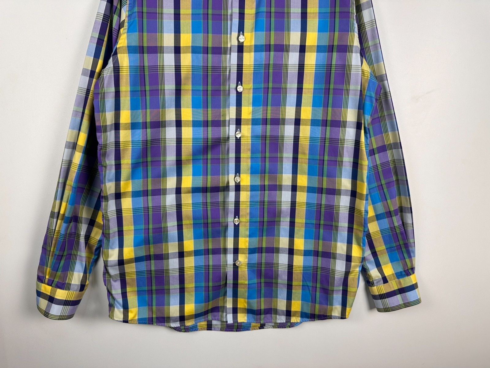 Eton Eton Long Sleeve Checkered Shirt Blue Yellow Size 42 16 1\2 Size US M / EU 48-50 / 2 - 3 Thumbnail