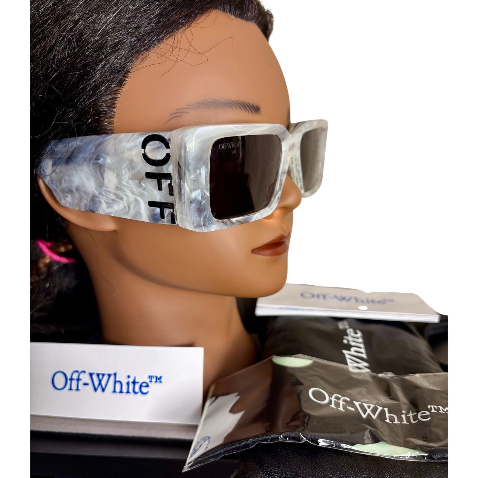 Off-White NEW Off-White Unisex Sunglasses - Milano, Marble Gray. Size ONE SIZE - 1 Thumbnail