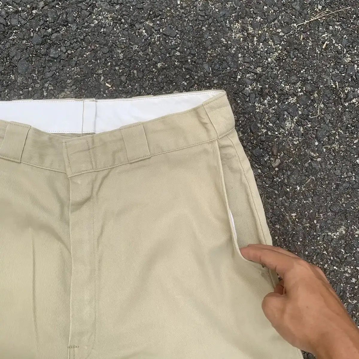 Dickies × Vintage VINTAGE DICKIES TROUSERS KHAKI BLANK TALON MADE IN U.S.A Size US 31 - 5 Thumbnail