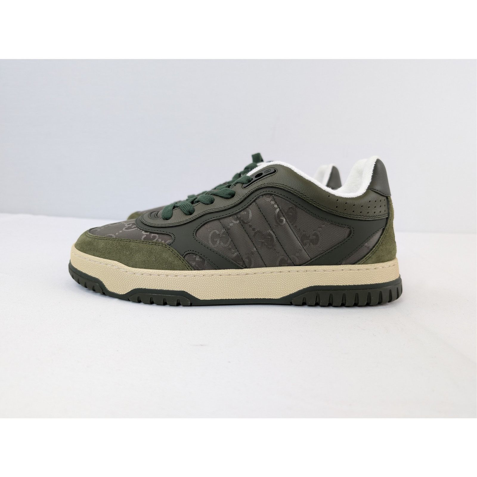Gucci o1rshd1 GG Supreme fabric and suede Re-Web sneaker in green Size US 9 / EU 42 - 10 Thumbnail