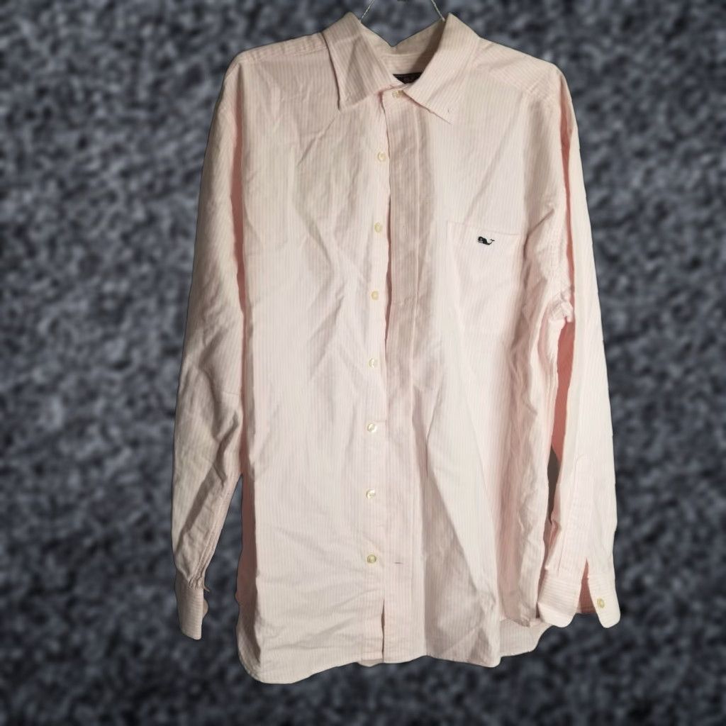 Vineyard Vines Vineyard Vines Mens L Button-Down Shirt Pink White Stripes Long Sleeve Classic Shirt Size US L / EU 52-54 / 3 - 1 Thumbnail