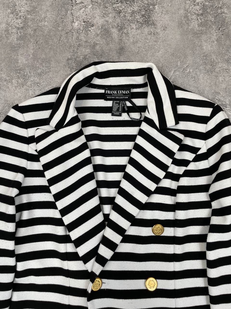 Frank Lyman Frank Lyman Women Striped Blazer Black White Size M Size M / US 6-8 / IT 42-44 - 2 Thumbnail