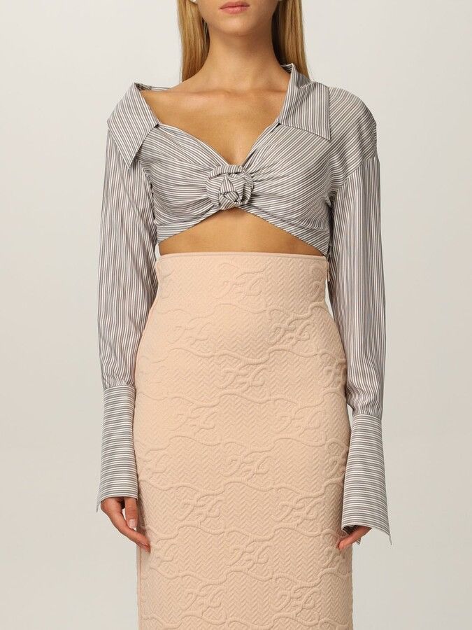 NEW Fendi crop top with gold cuff detail