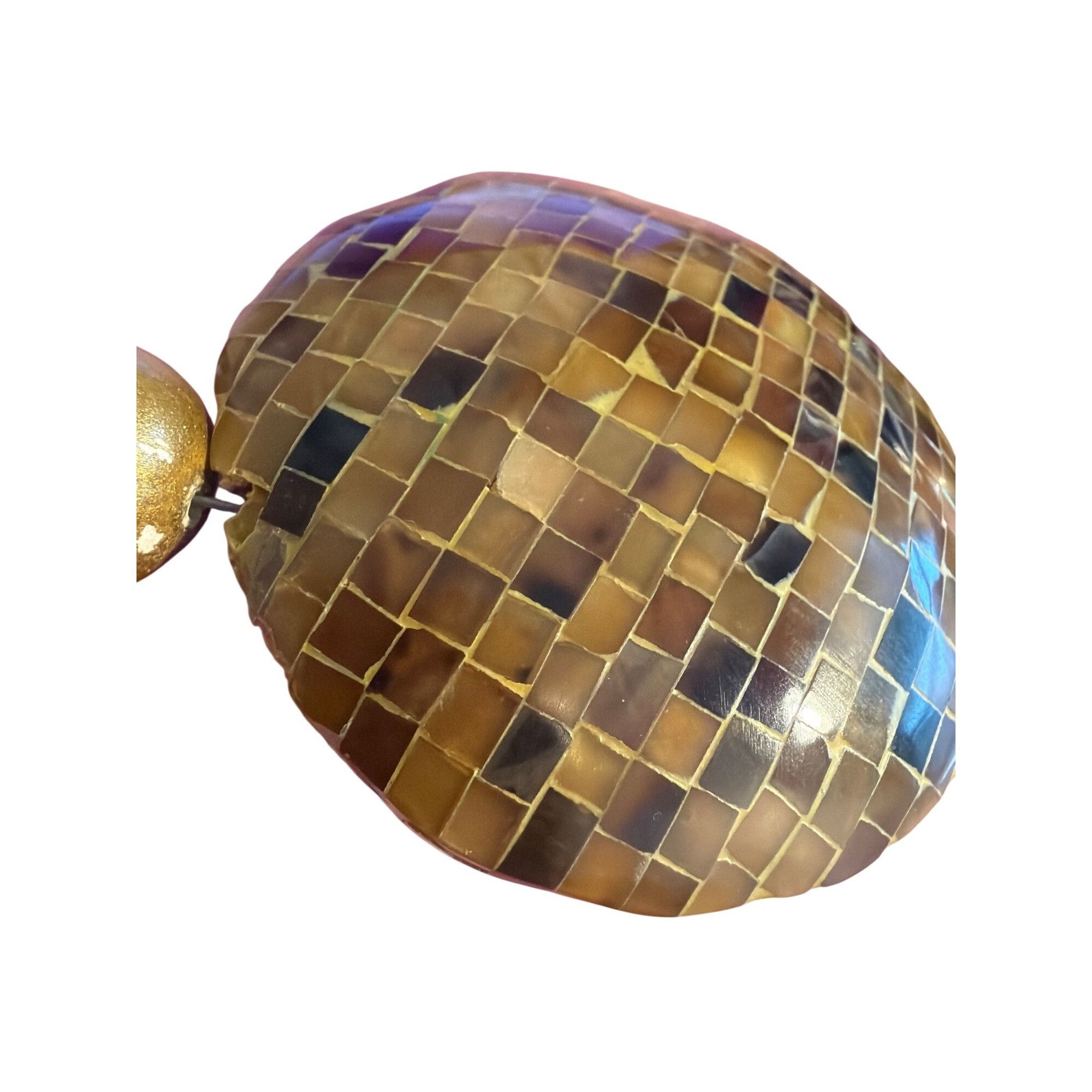 Other Vintage Glass Quartz Agate Bead Necklace Mosaic Pendant Carv Size ONE SIZE - 3 Thumbnail