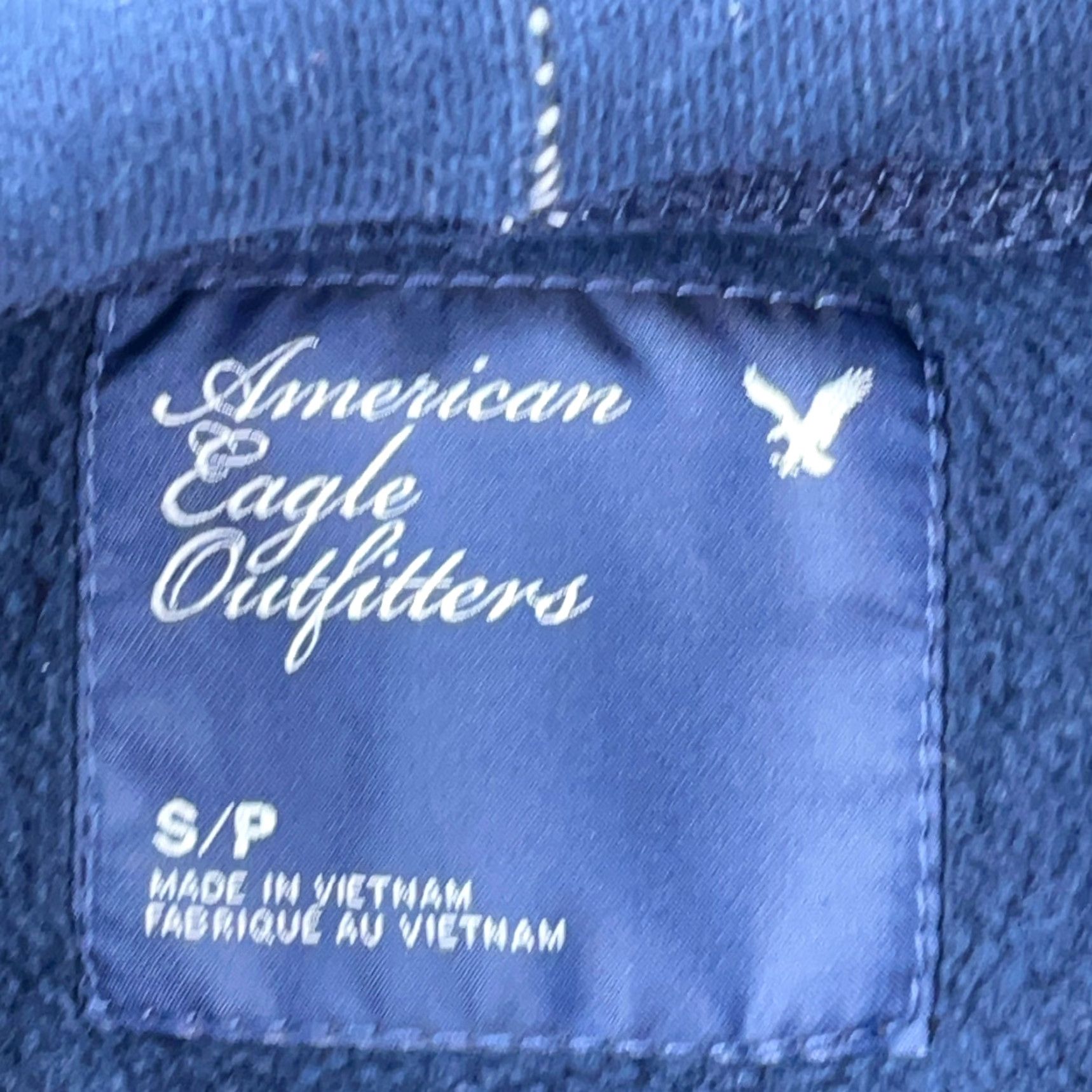 American Eagle Outfitters VINTAGE American Eagle Outfitters Hoodie Women S Blue Spellout Sweatshirt AE77 Pullover Crew Neck Hooded Lined Pockets Casual Modern Preppy Daywear Size S / US 4 / IT 40 - 3 Thumbnail